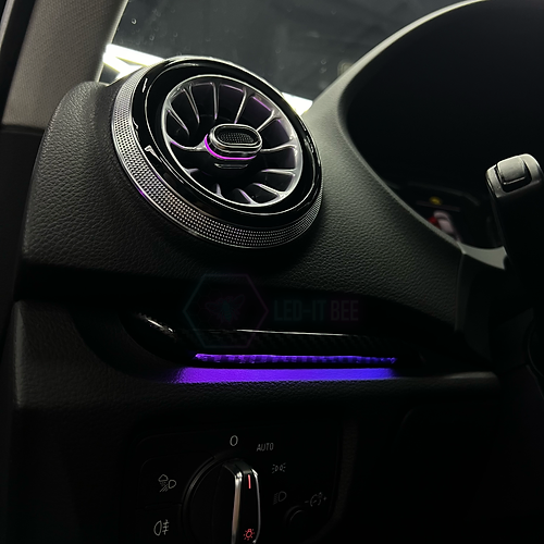 Audi Ambient Light Package with LED Air Vents & Interior Lights for 8V