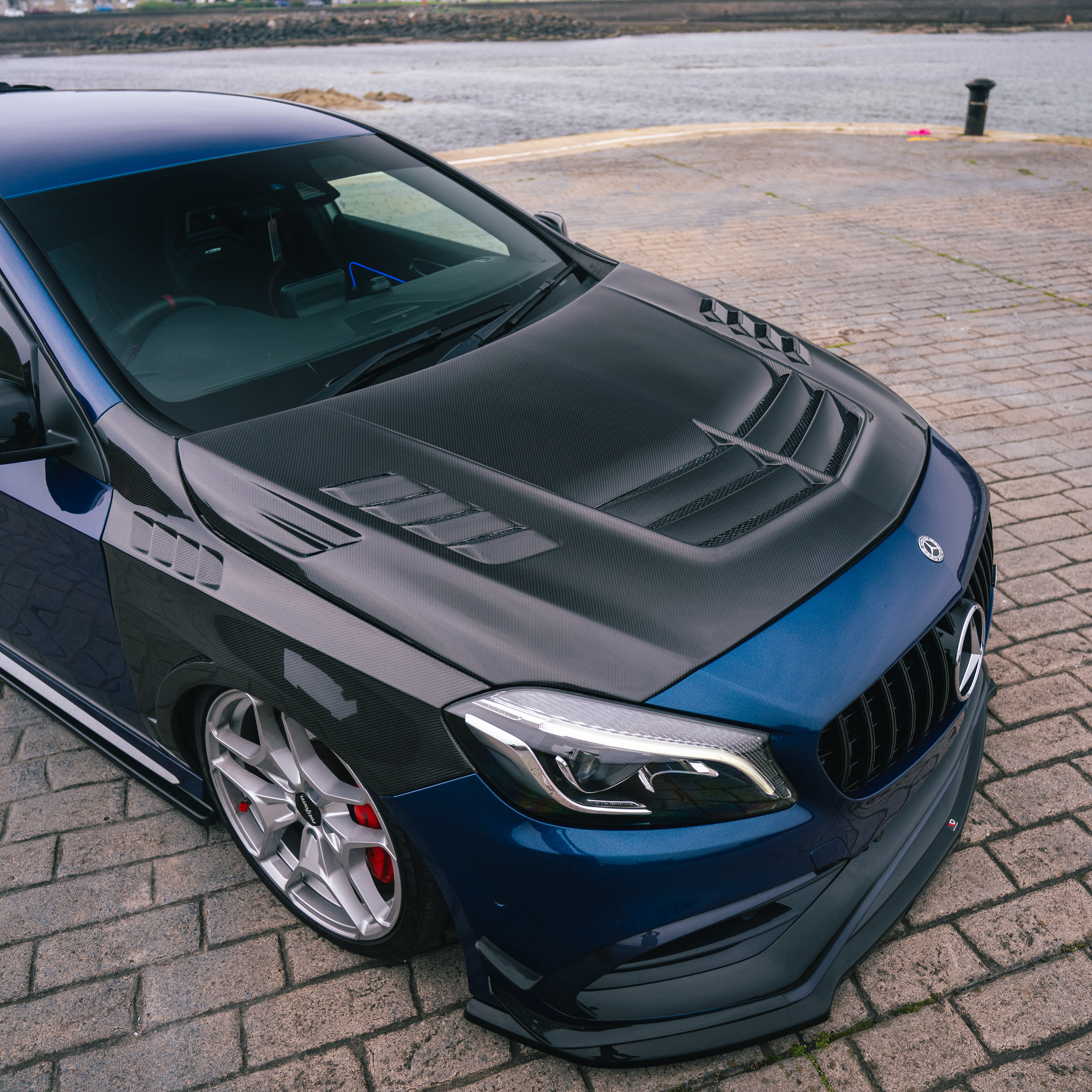 Mercedes Carbon Fiber Varis Style Hood for W176