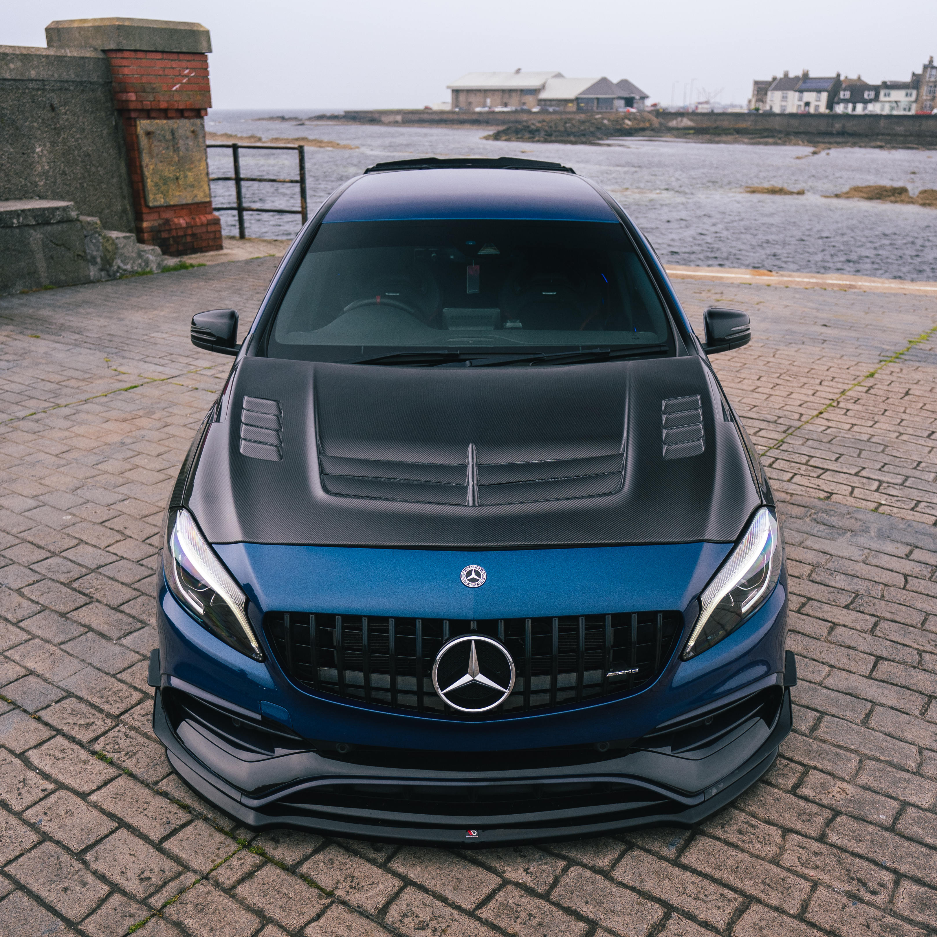 Mercedes Carbon Fiber Varis Style Hood for W176