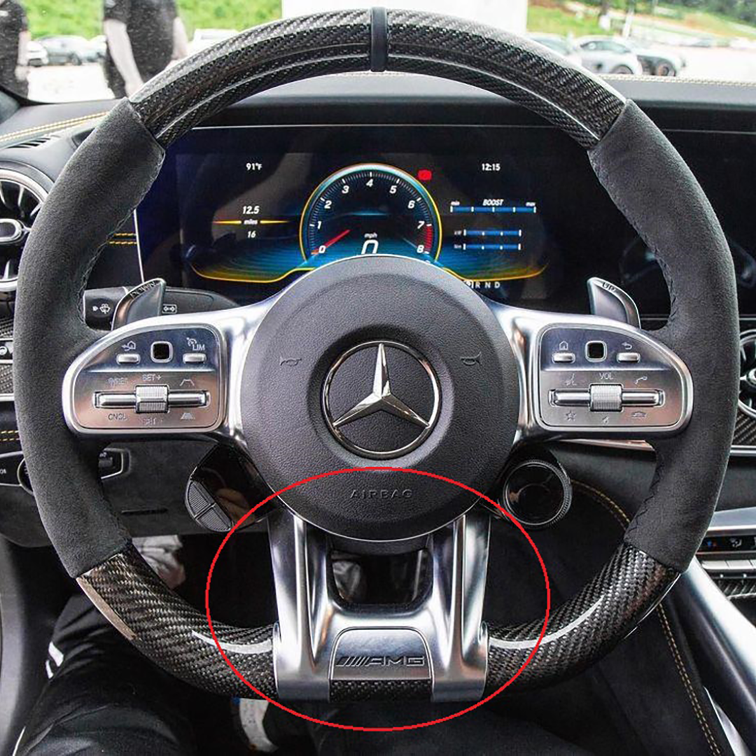 Mercedes AMG Flat Steering Wheel Lower Trim Cover (2019+)