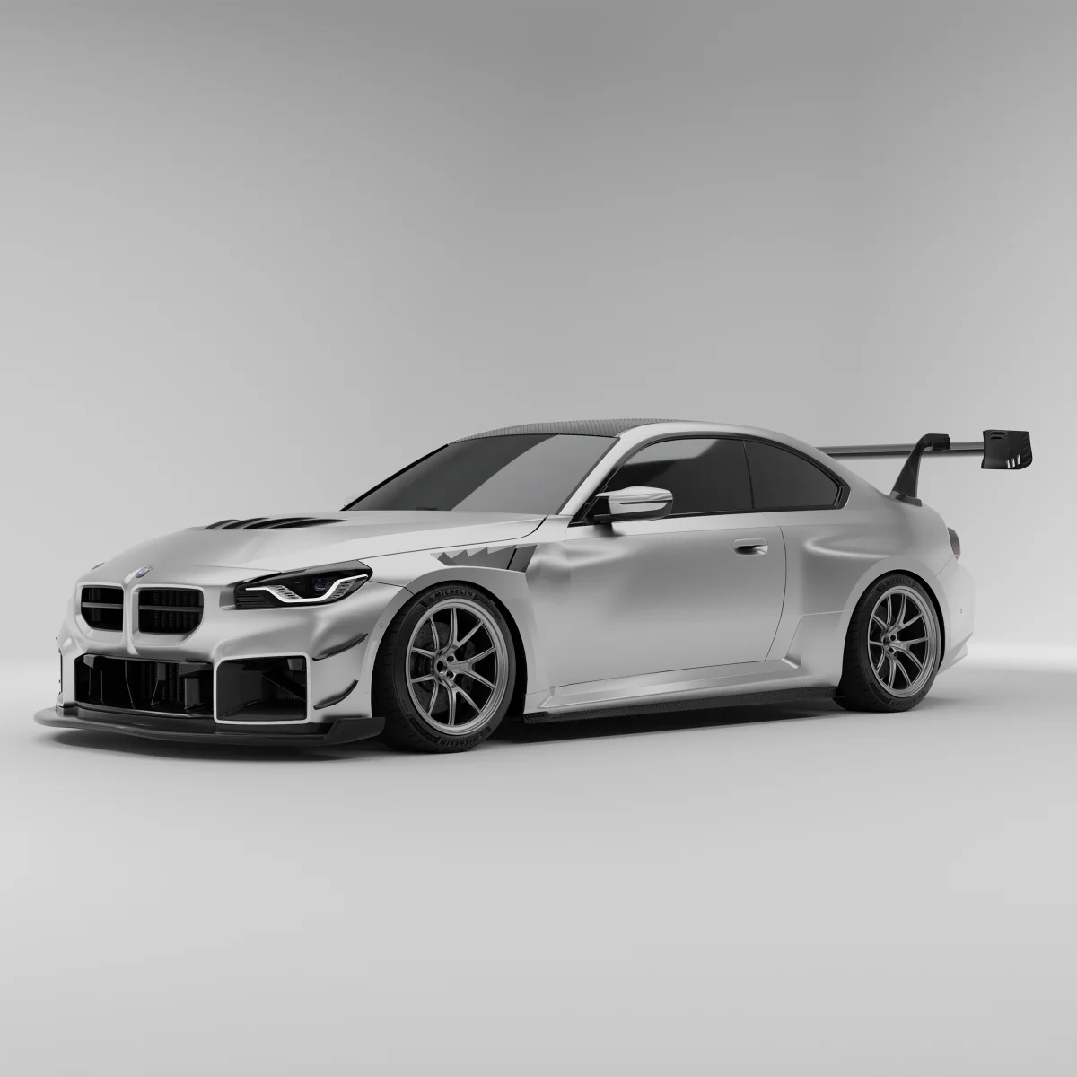 BMW RZ-R Pre-Preg Carbon Fiber Front Splitter for G87 M2