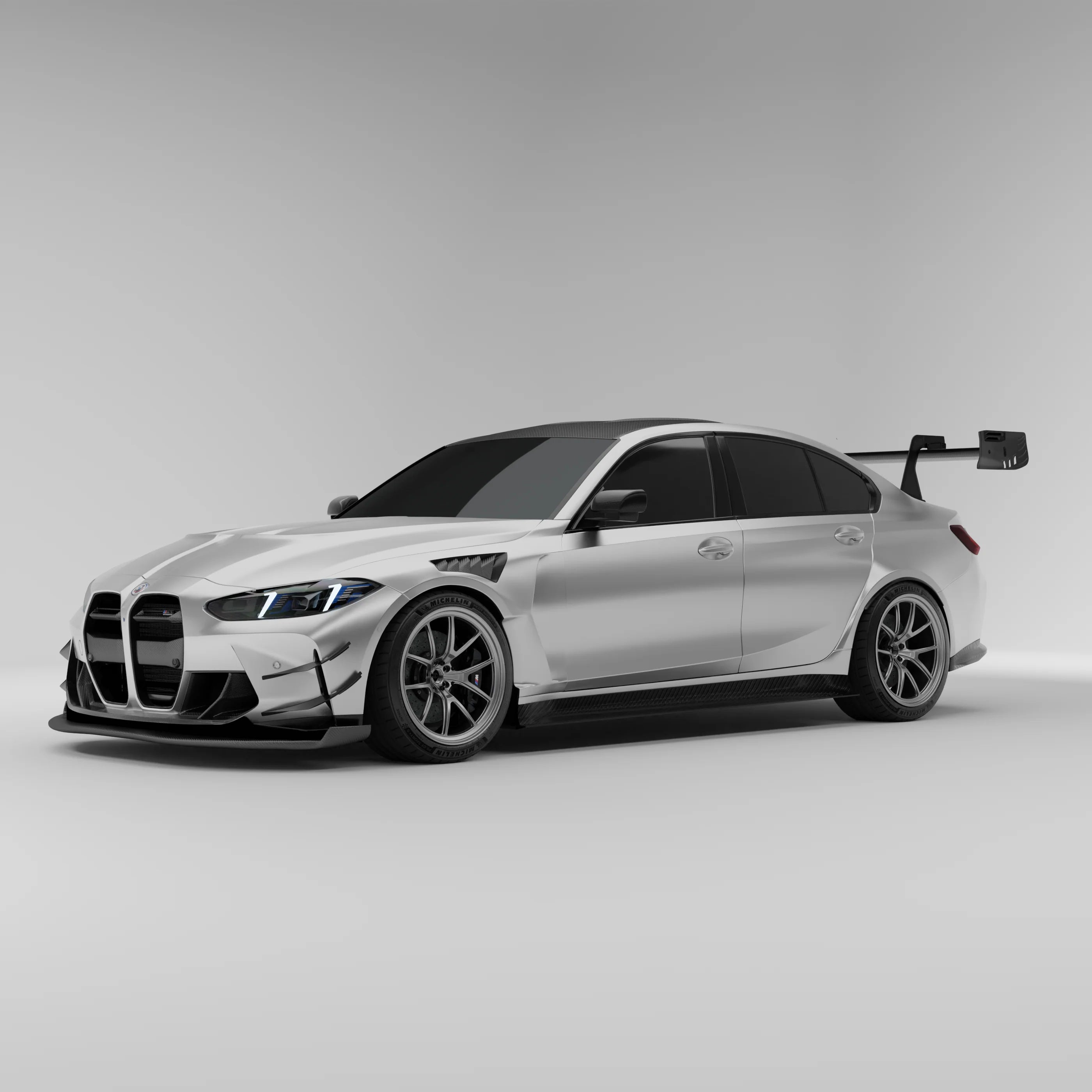 BMW RZ-R Pre-Preg Carbon Fiber Front Splitter for G80/G81 M3