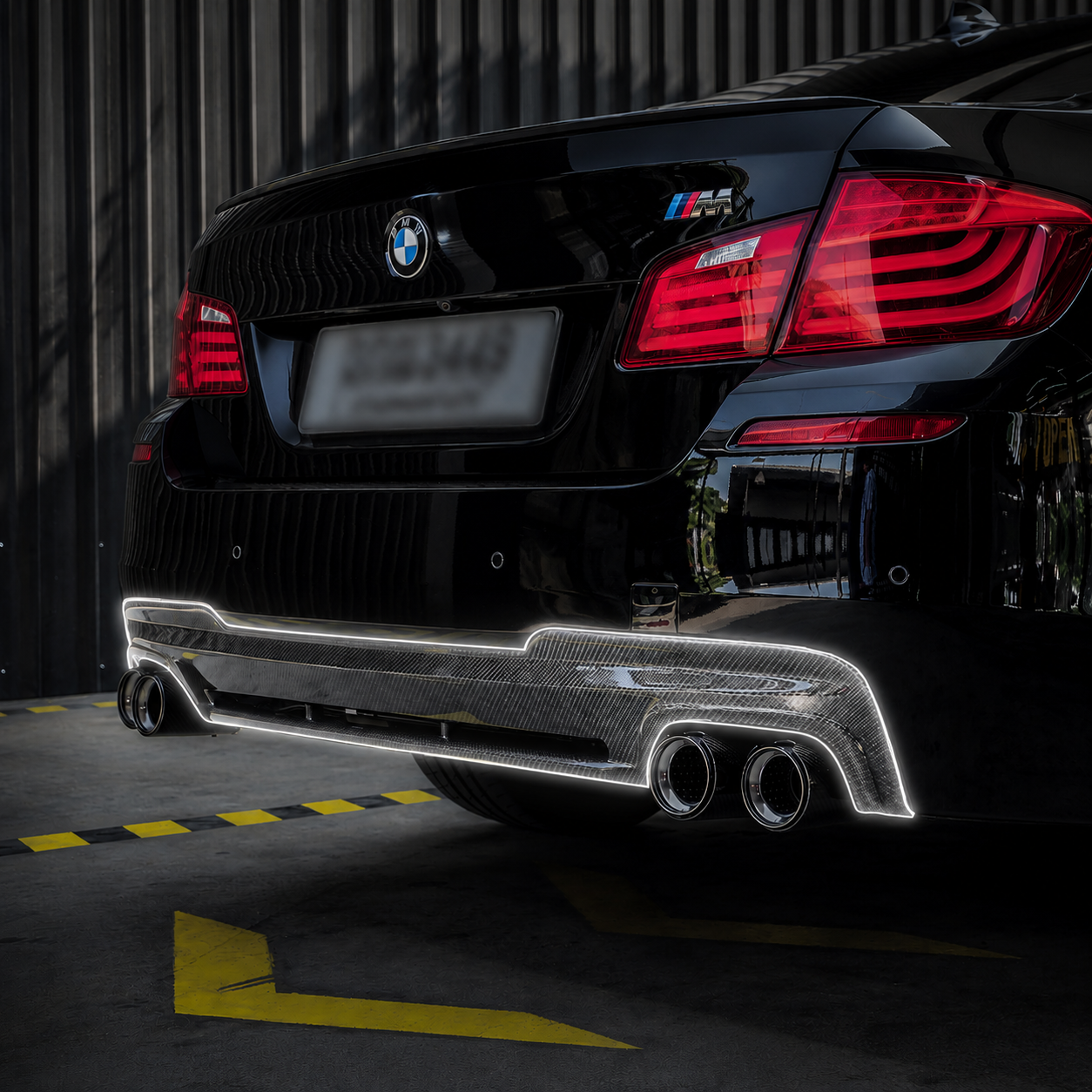 BMW Carbon Fiber Hamann Style Rear Diffuser for 5 Series F10