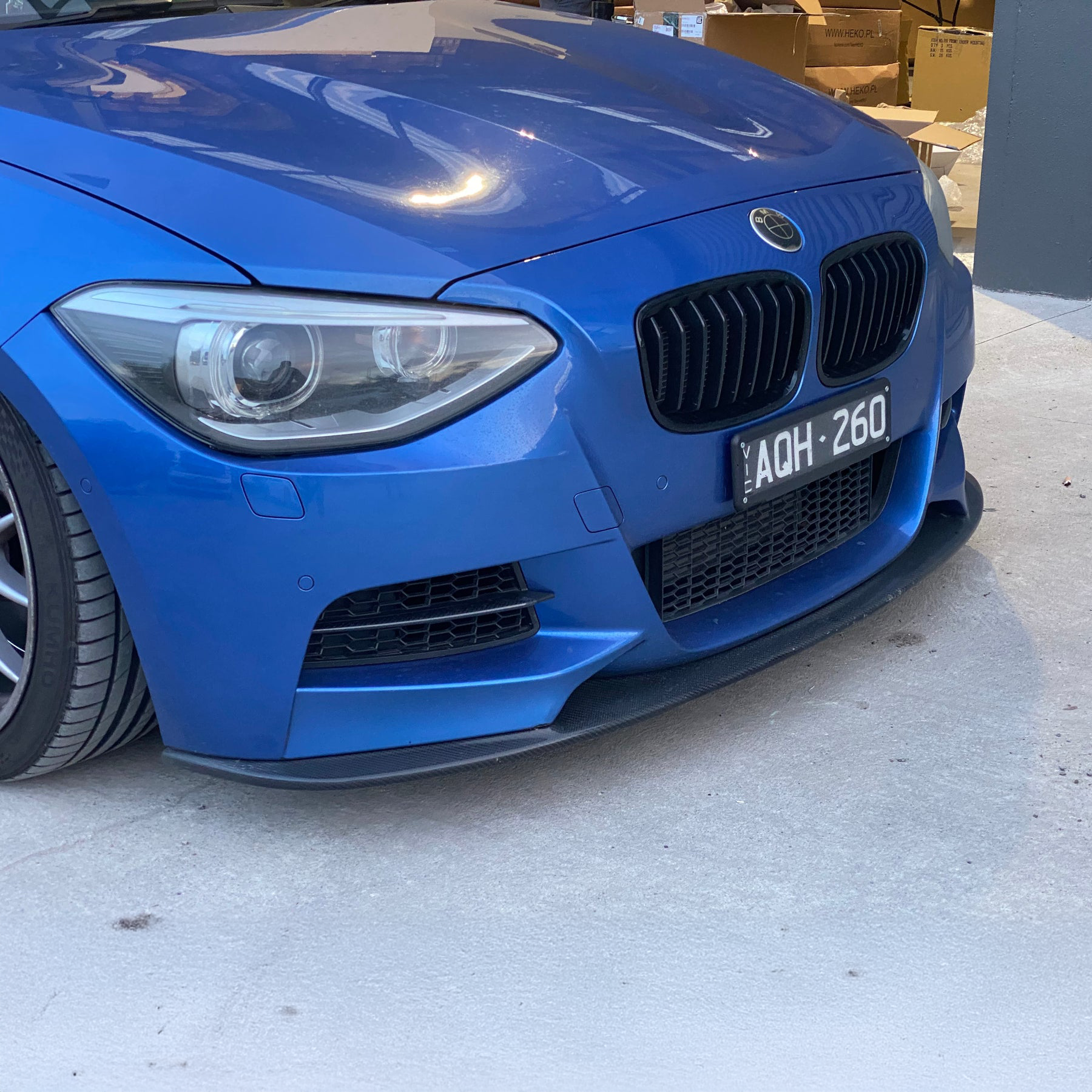 BMW Carbon Fiber H Style Front Splitter for F20 1 Series Pre-LCI