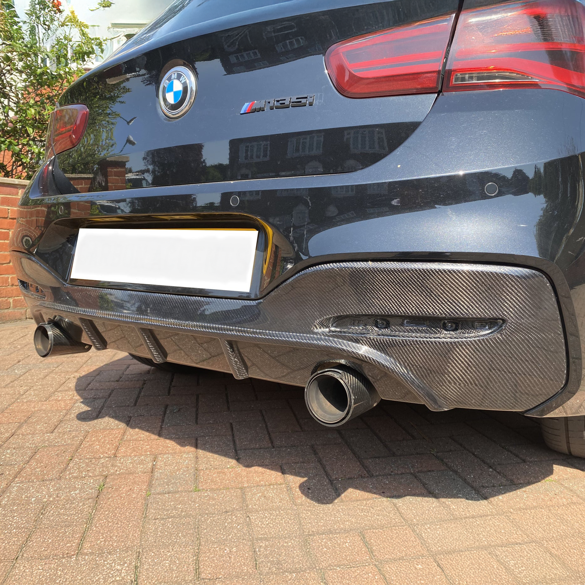BMW Carbon Fiber JSL Style Rear Diffuser for F20 1 Series LCI