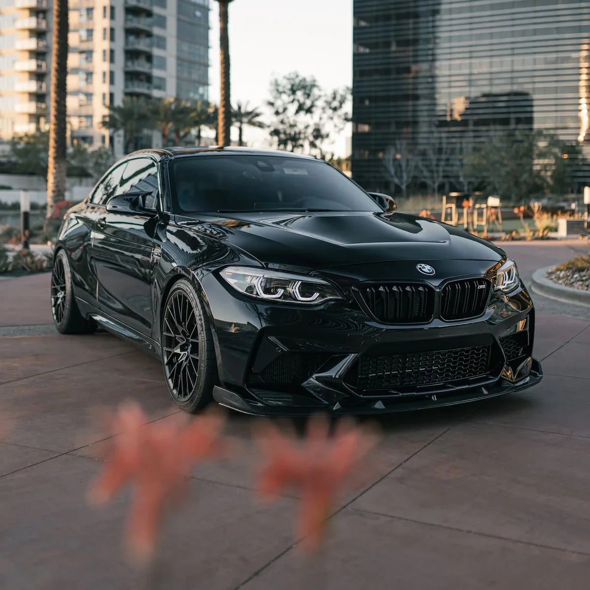 BMW Carbon Fiber 3D Designs Style Front Splitter for F87 M2