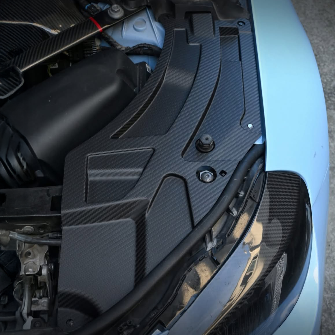 BMW Pre-Preg Carbon Fiber Engine Bay Headlight Trim for M2 G87 & G80 M3 & G82 M4