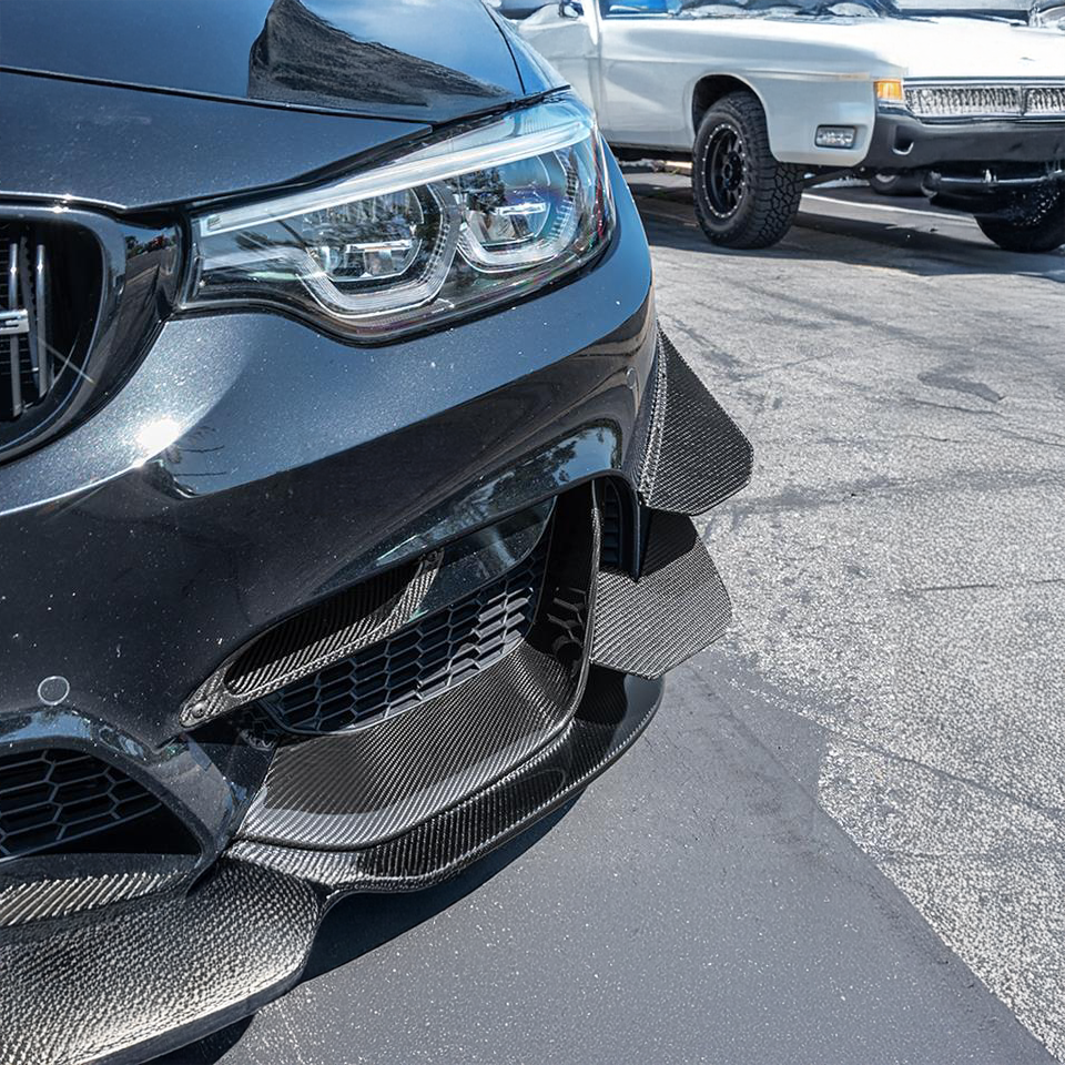 BMW Pre-Preg Carbon Fiber GT4 Style Front Canards for F80 M3 & F82/F83 M4