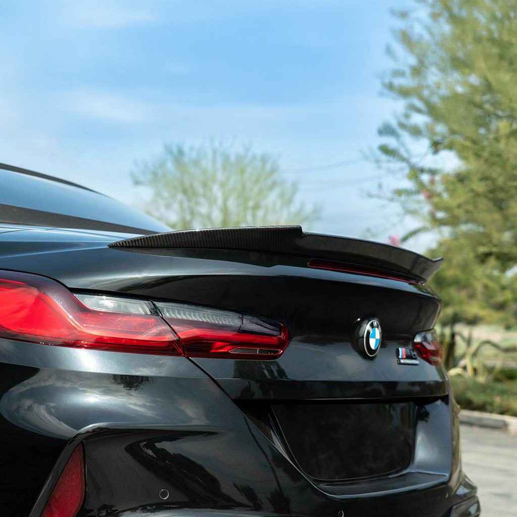 BMW Pre-Preg Carbon Fiber PSM Style Rear Trunk Spoiler for G16 8 Series & F93 M8 Gran Coupe