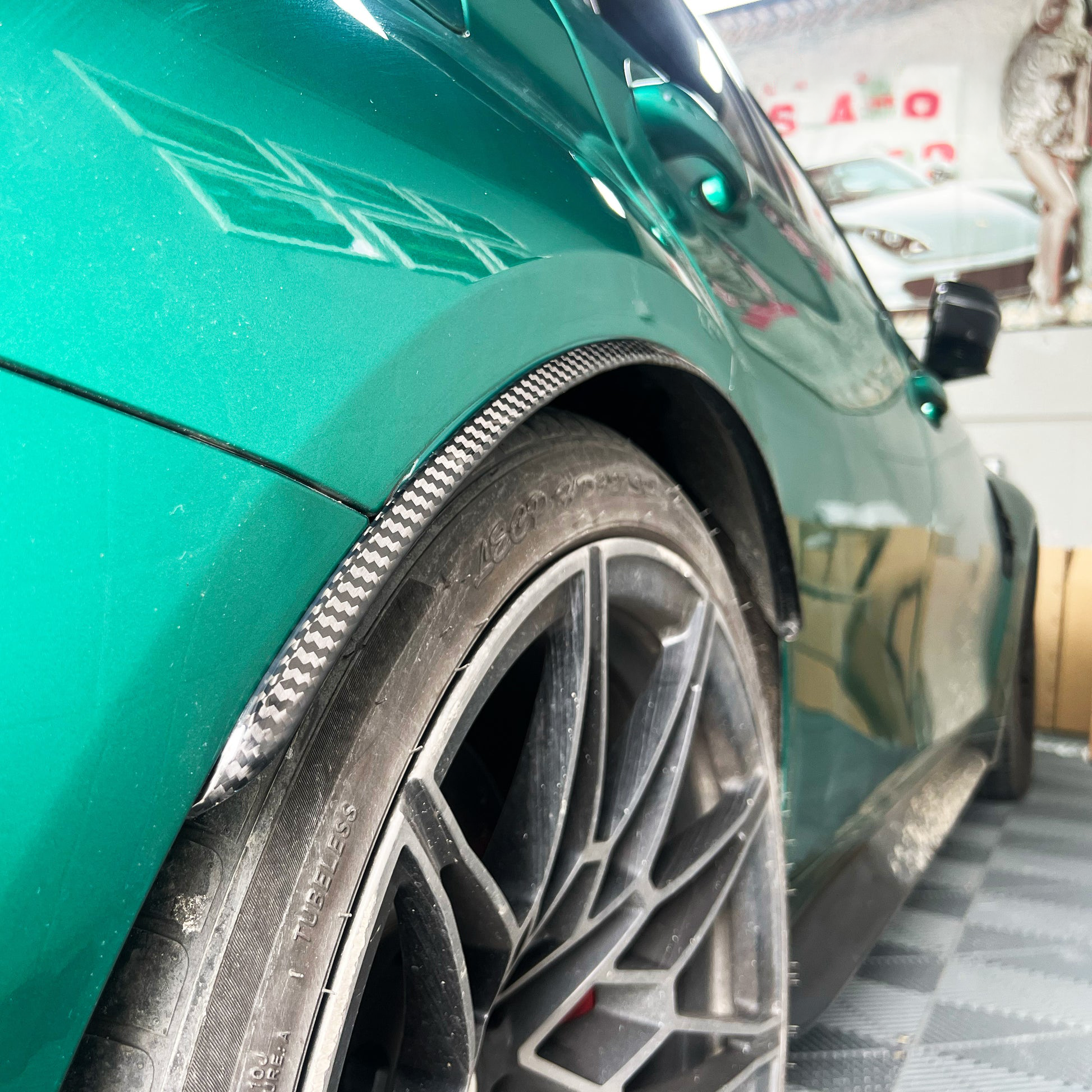 BMW Pre-Preg Carbon Fiber Rear Wheel Arch trim for G80 M3