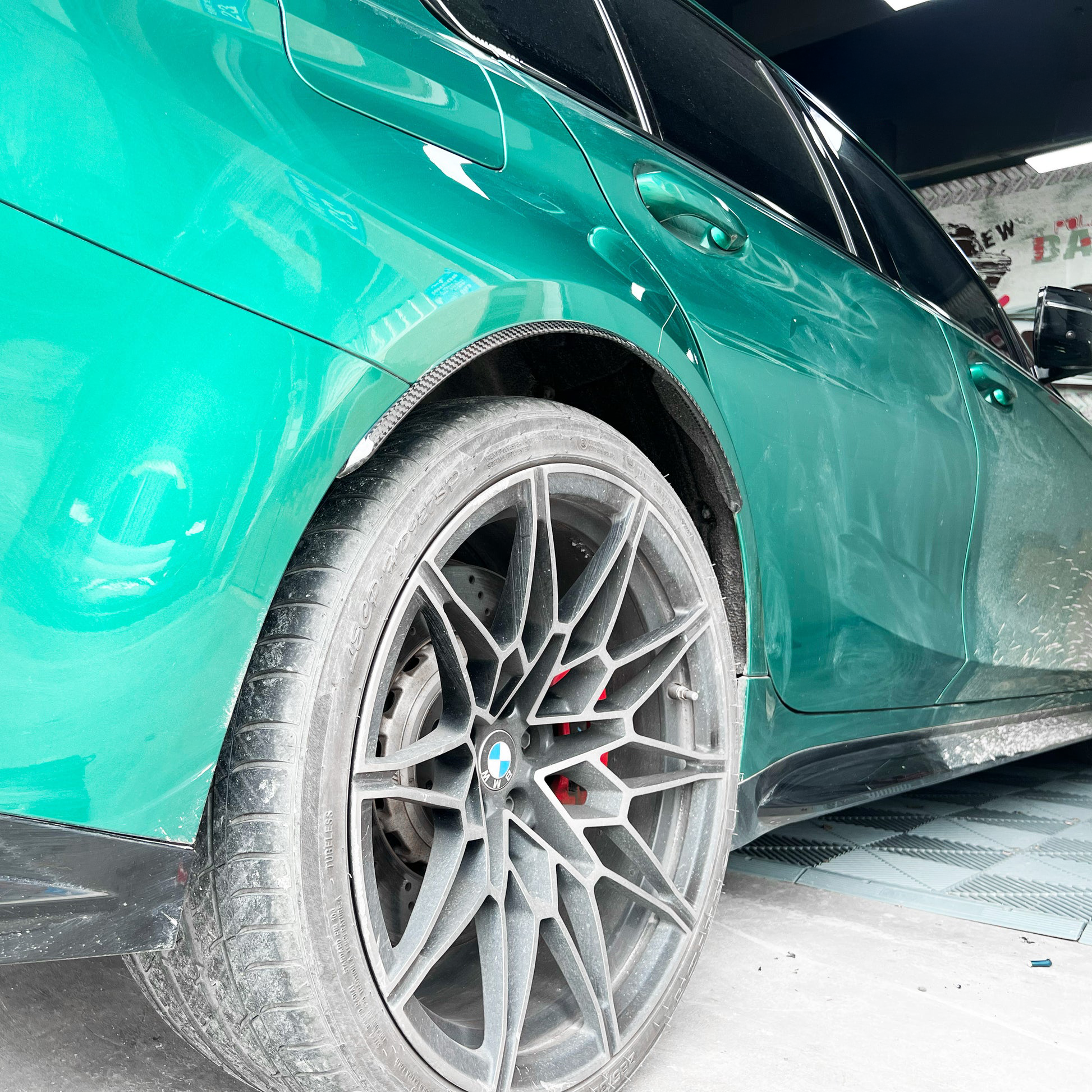 BMW Pre-Preg Carbon Fiber Rear Wheel Arch trim for G80 M3