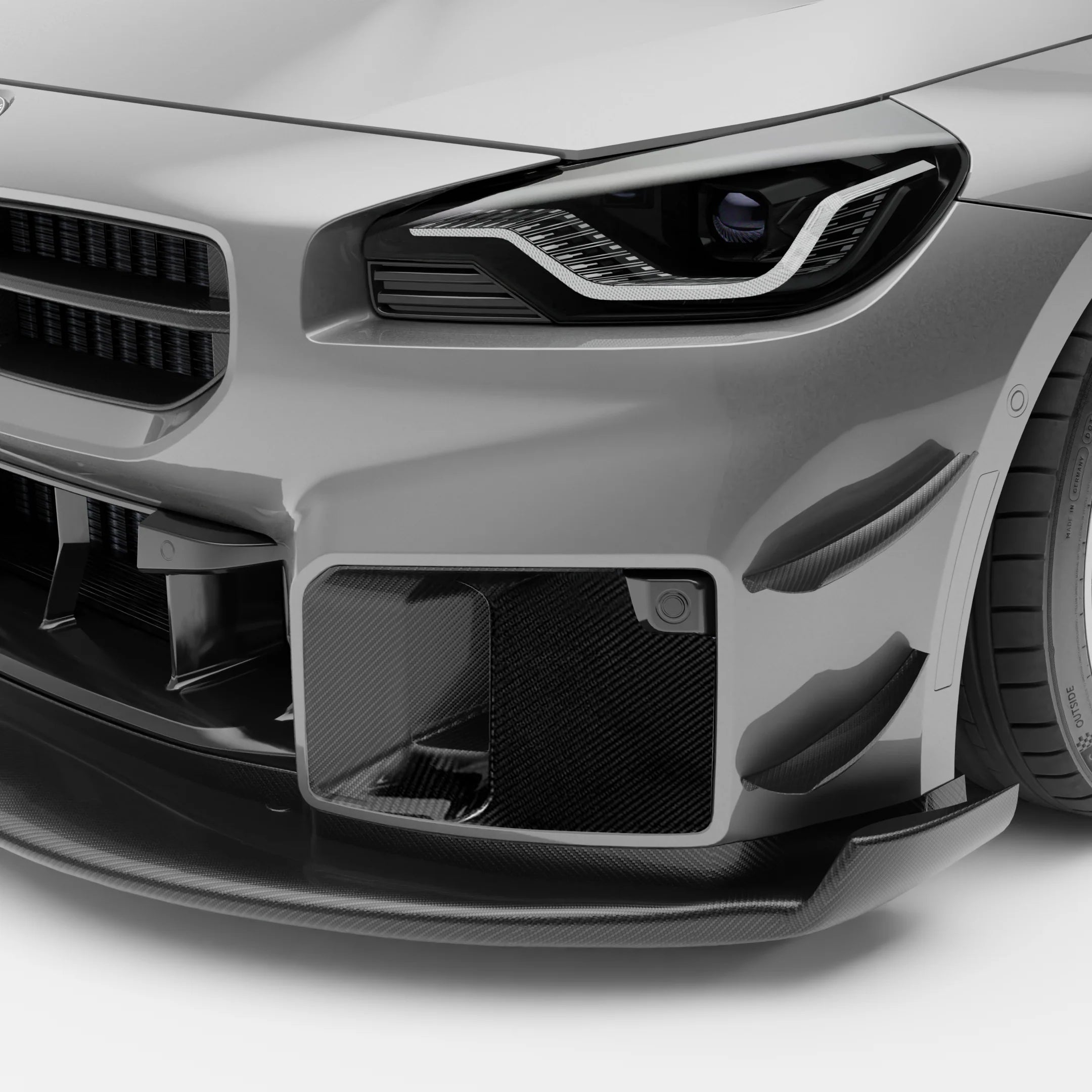 BMW RZ-R Pre-Preg Carbon Fiber Front Bumper Vents for G87 M2