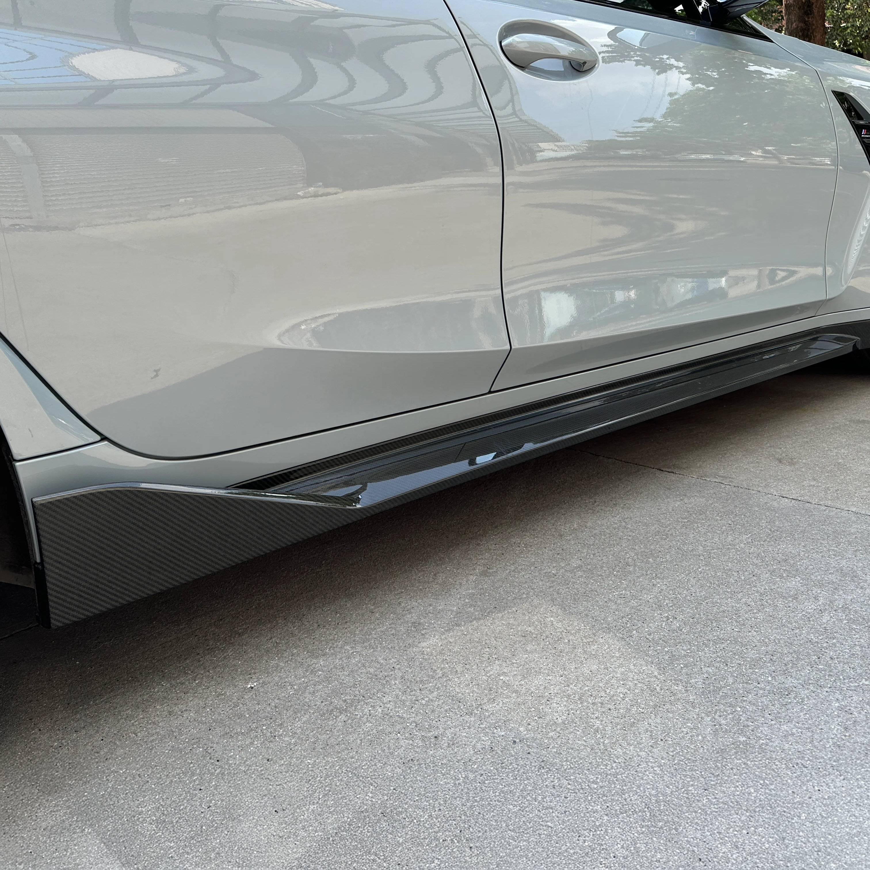 BMW Pre-Preg Carbon Fiber M Performance Style Side Skirt for G80 M3