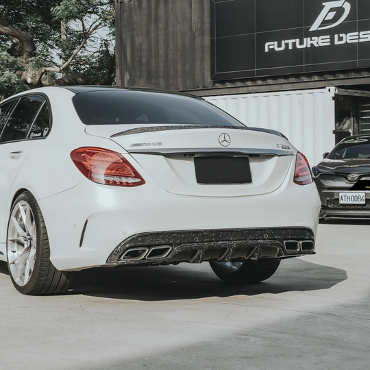 Mercedes Carbon Fiber C63S AMG Style Rear Spoiler for W205 Sedan