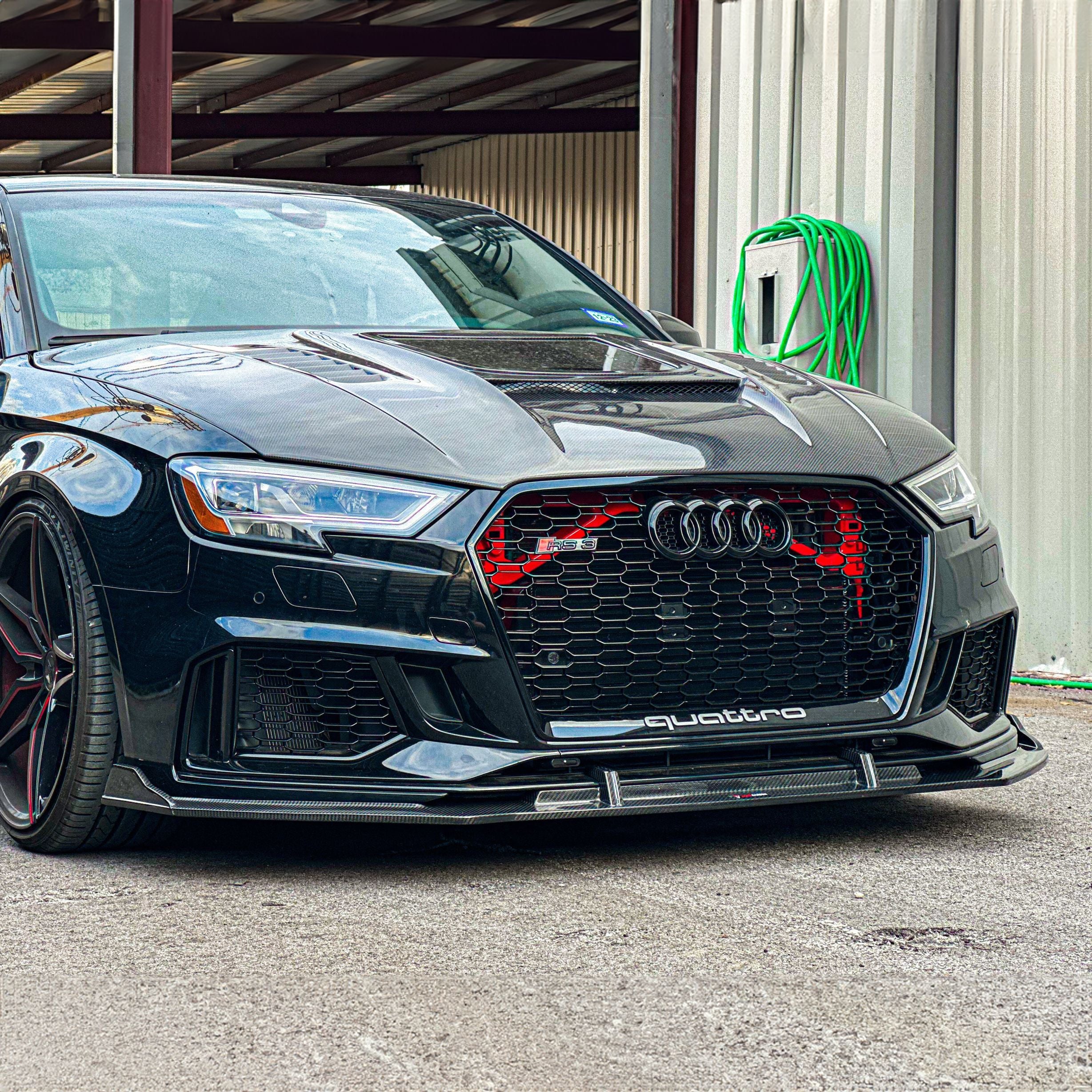 Audi TAKD Pre-Preg Carbon Fiber Front Splitter for 8V RS3 FL