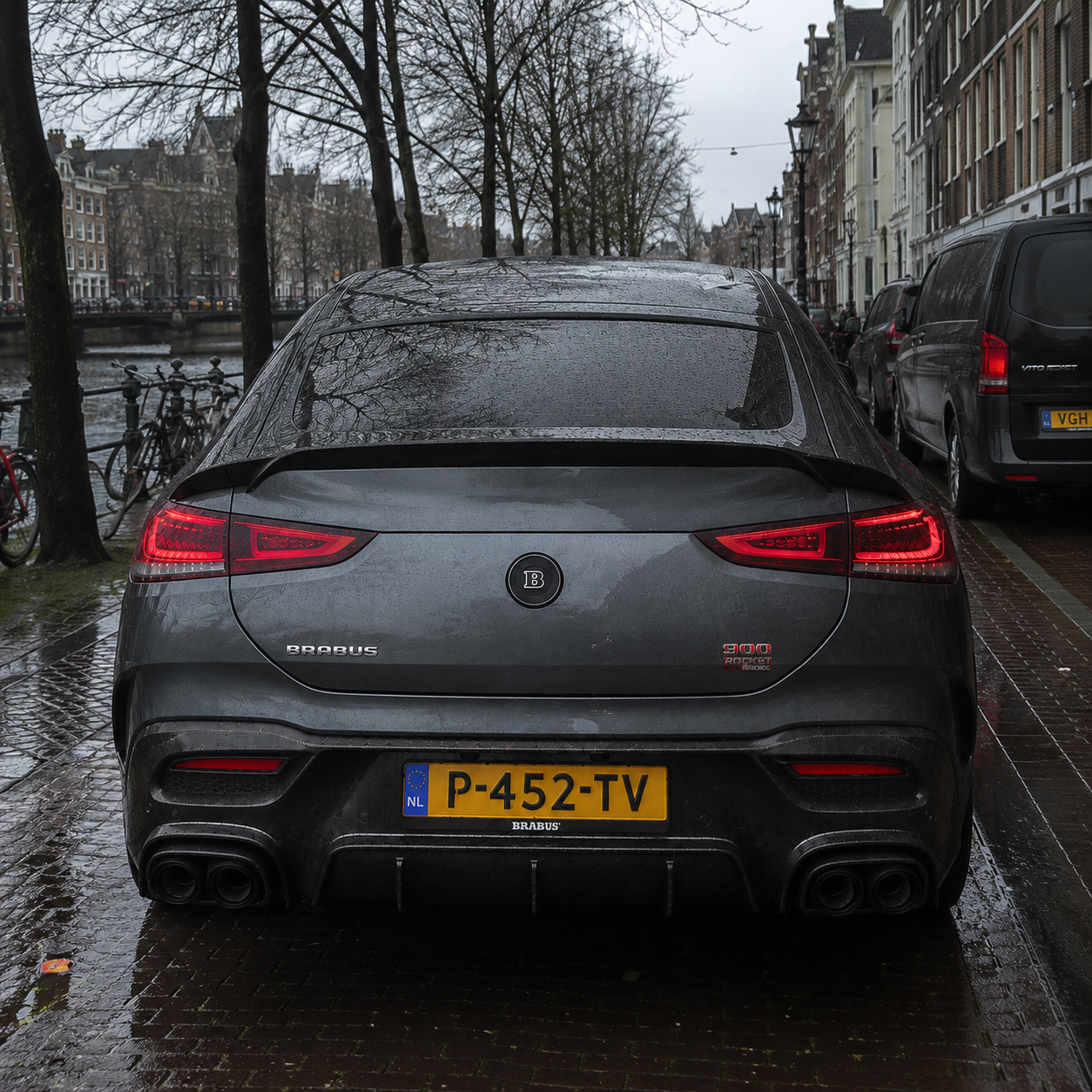 Mercedes Carbon Fiber Brabus Style Rear Spoiler For C167 Coupe