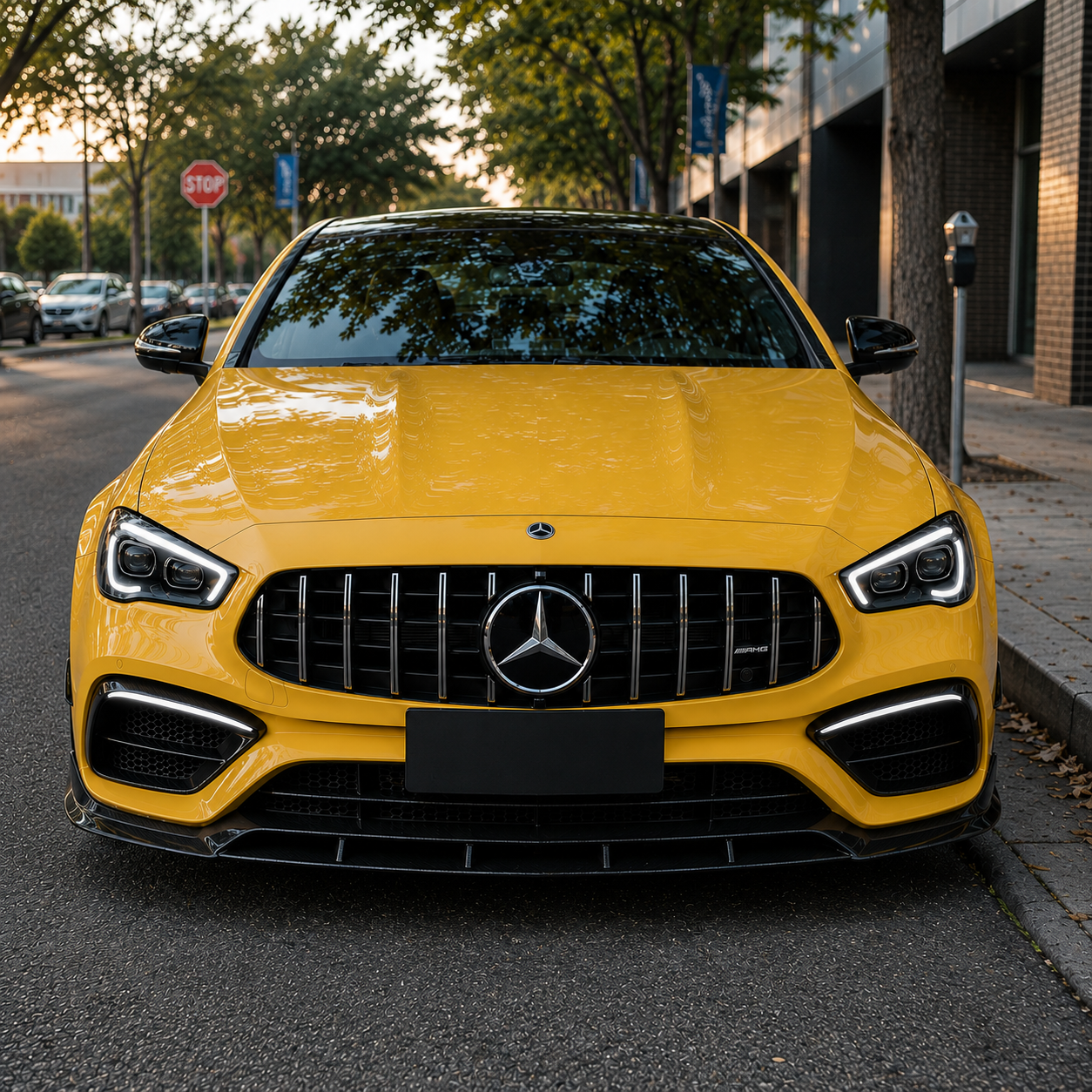 Mercedes Carbon Fiber ML Style Front Splitter for W118