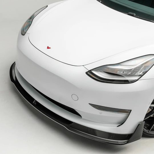 Tesla Carbon Fiber Vorsteiner Style Front Splitter for Model 3 2016-2023