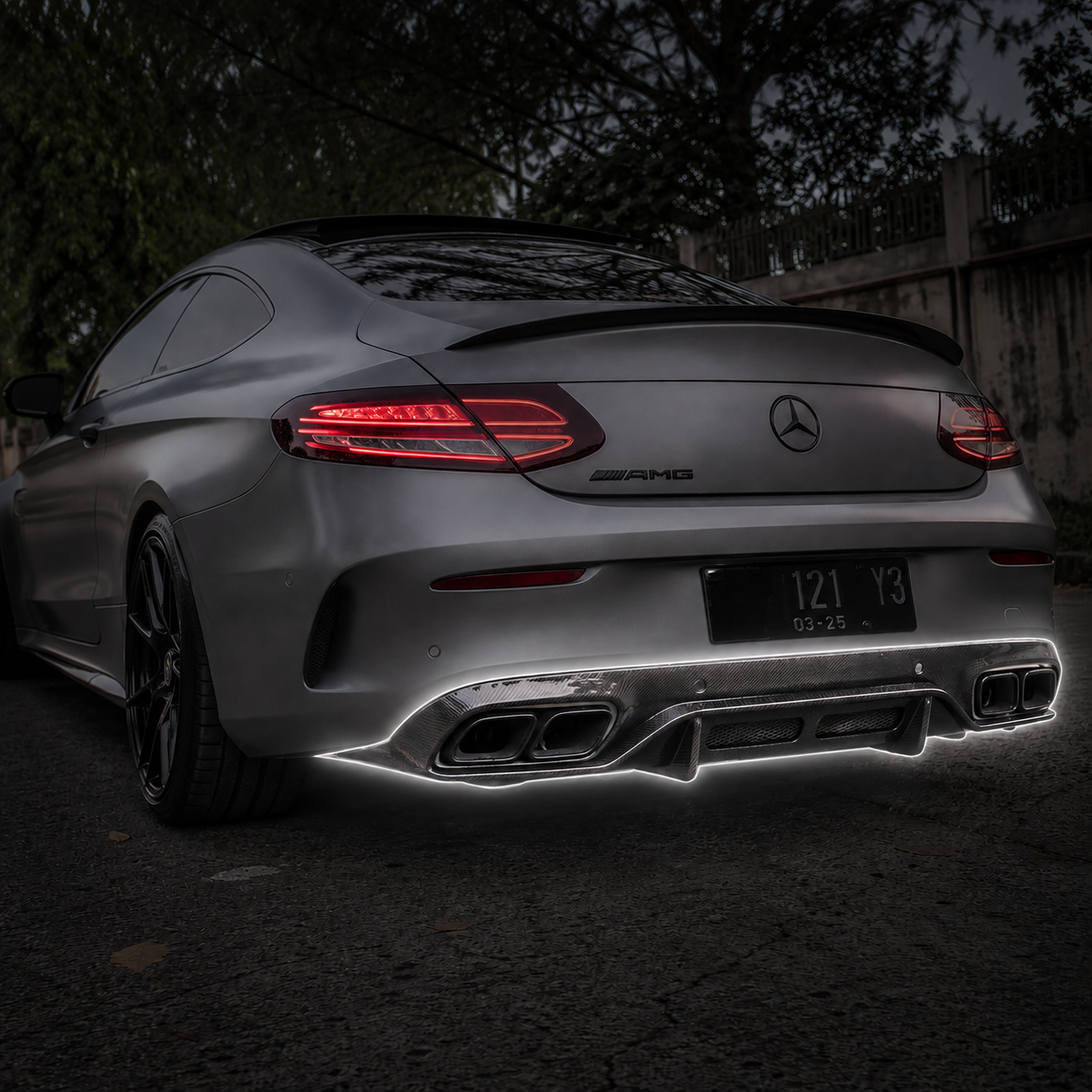 Mercedes Carbon Fiber PSM Style Rear Diffuser for C205 C63/S FL