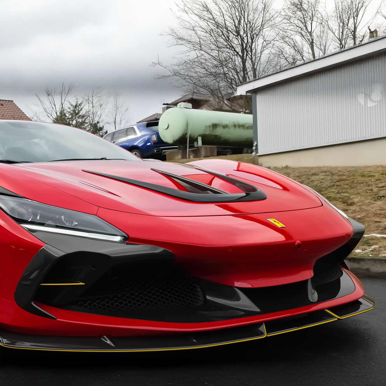 Ferrari Pre-Preg Carbon Fiber Mansory Style Hood Vent for F8