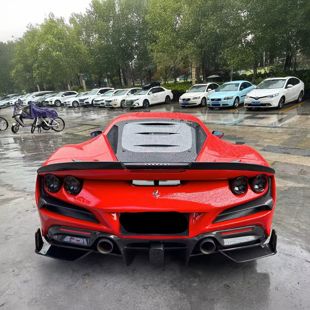 Ferrari Pre-Preg Carbon Fiber Mansory Style Rear Spoiler for F8