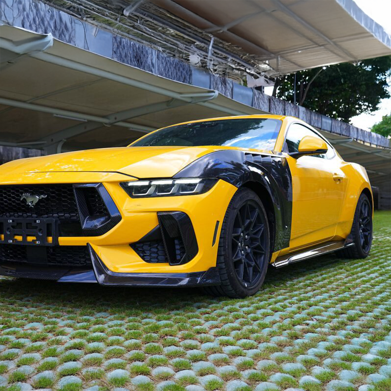 Ford Pre-Preg Carbon JSL Style Fiber Front Bumper Air Vent Trim for Mustang S650 GT