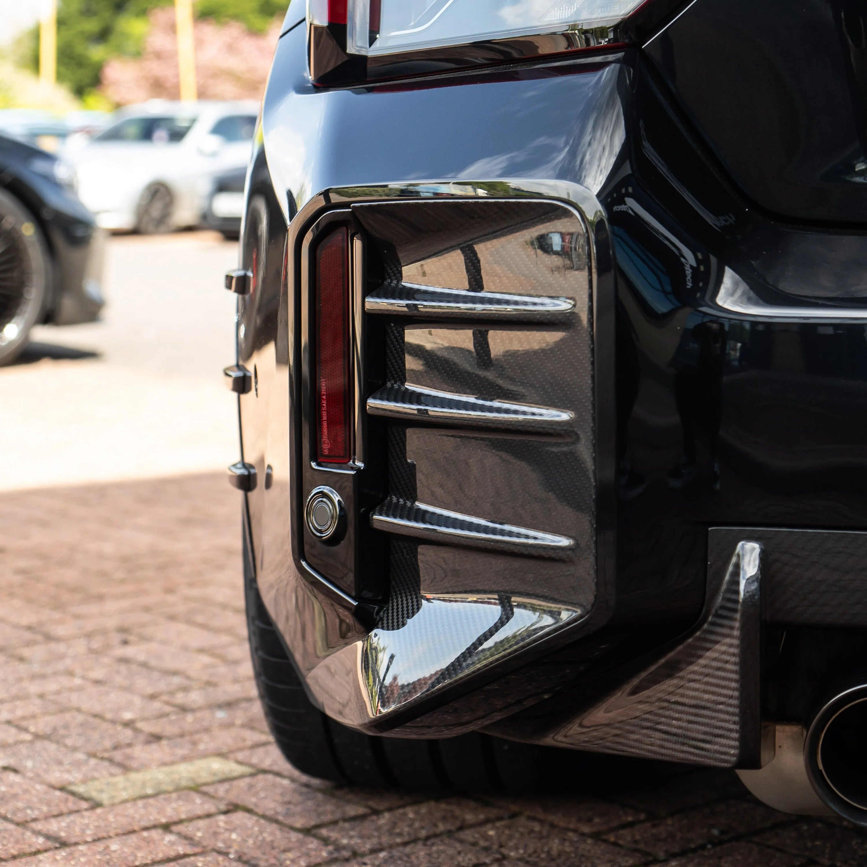 BMW Pre-Preg Carbon Fiber M Performance Style Rear Bumper Inserts for G87 M2