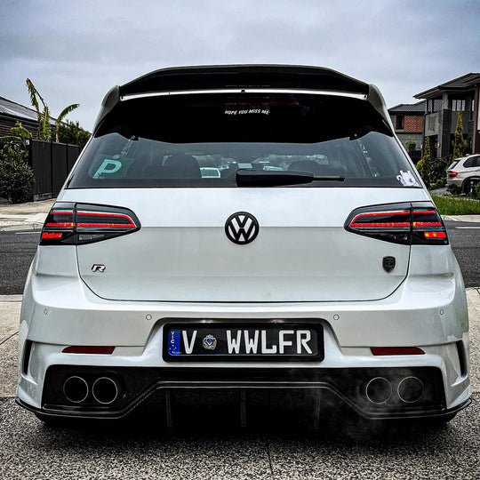 Volkswagen Carbon Fiber & FRP ASPEC Style Rear Bumper for Golf MK7 & 7.5