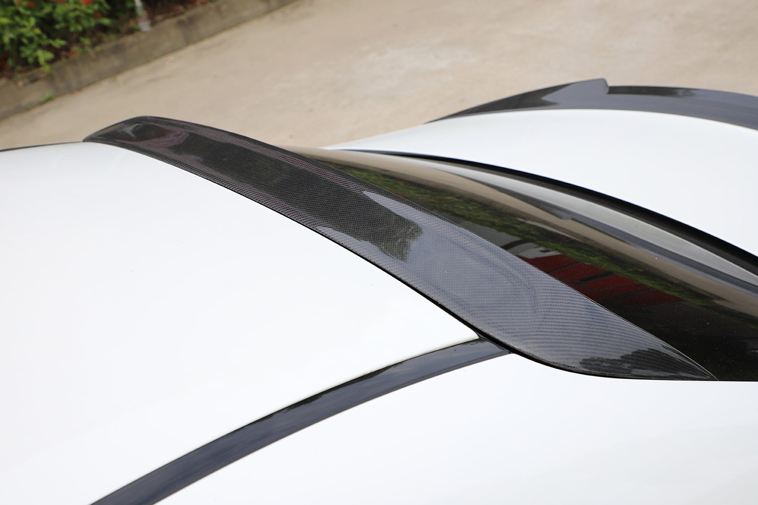 Mercedes Carbon Fiber JCS Style Rear Roof Spoiler for W205 Sedan PFL