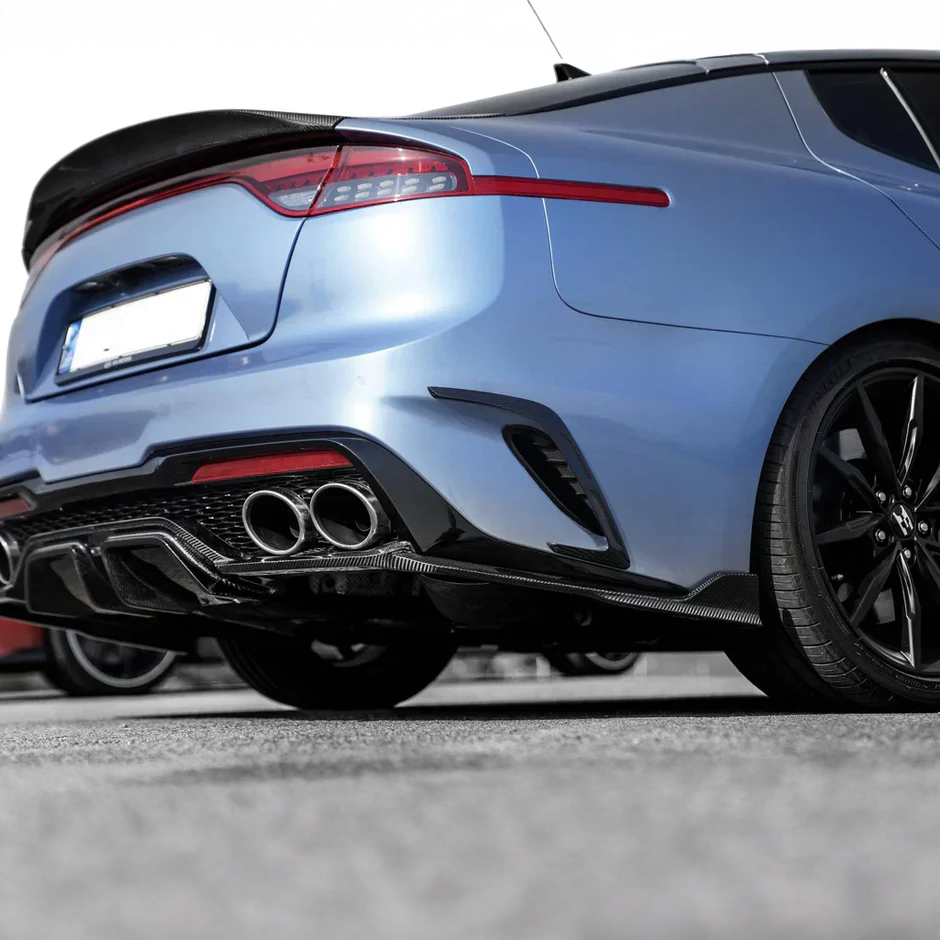 Kia Carbon Fiber JSL Style Rear Bumper Canards for Stinger