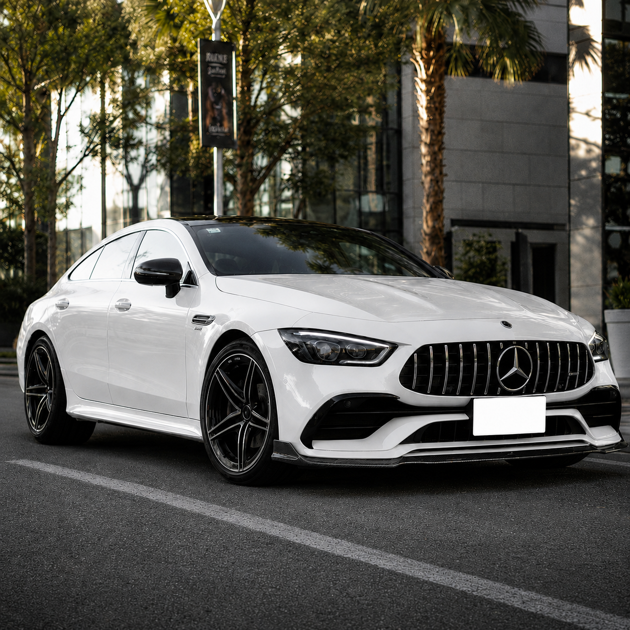 Mercedes Carbon Fiber JCS Style Front Splitter for X290 GT
