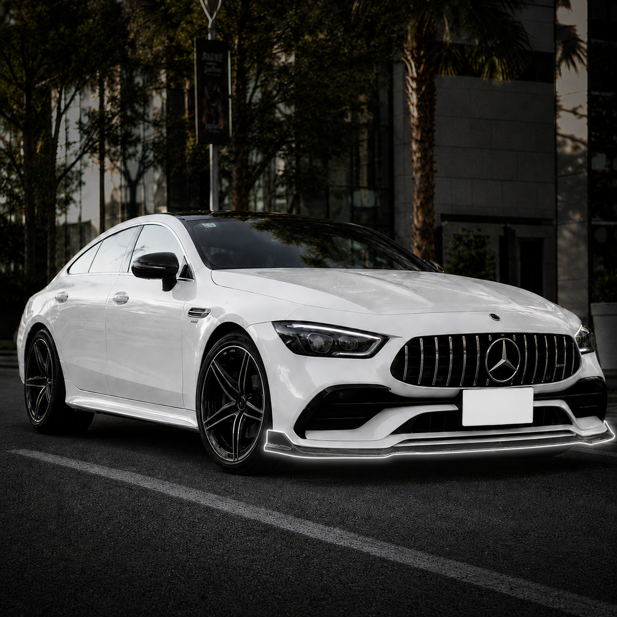 Mercedes Carbon Fiber JCS Style Front Splitter for X290 GT