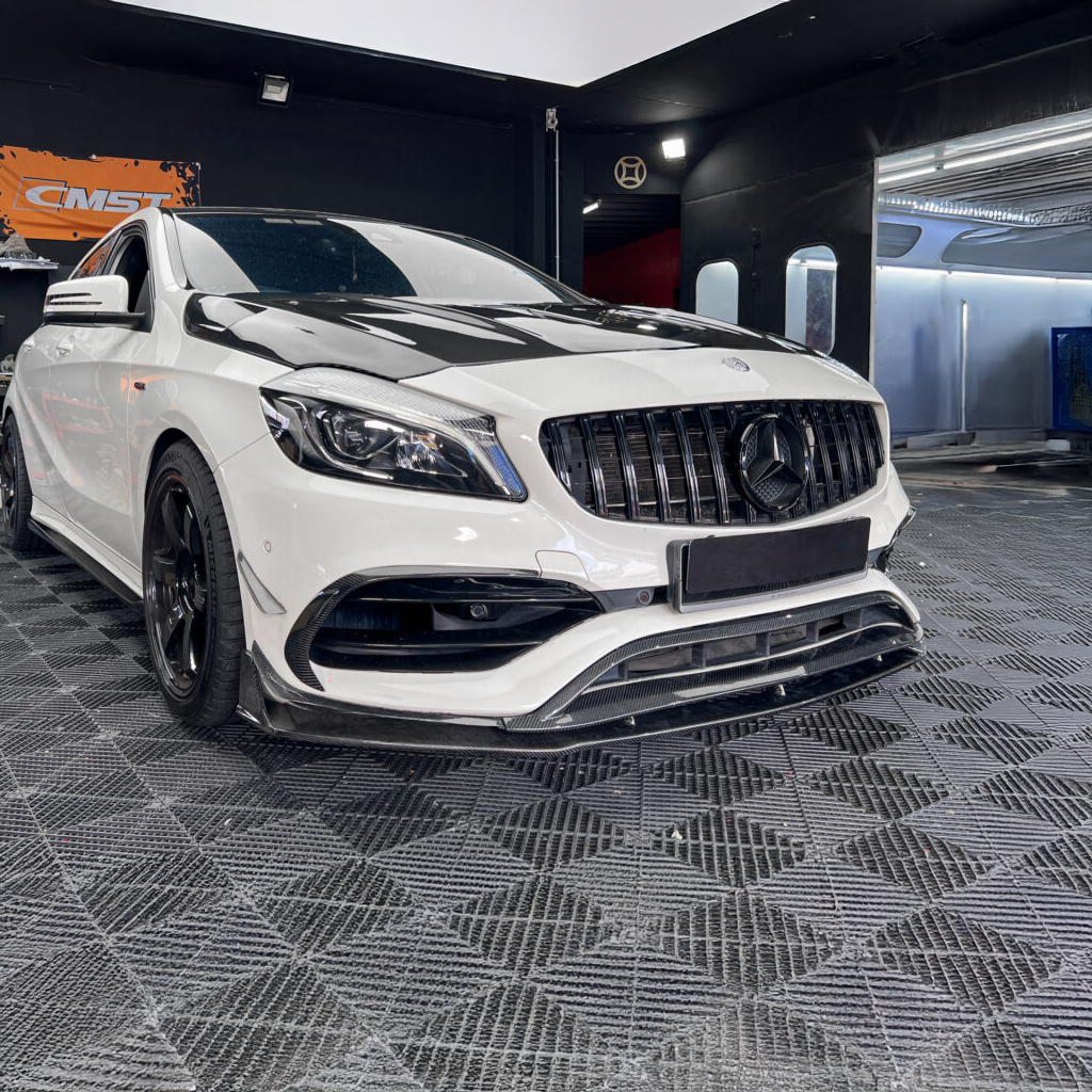 Mercedes Carbon Fiber JSL Style Front Splitter for W176 A Class FL