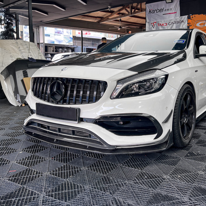 Mercedes Carbon Fiber JSL Style Front Splitter for W176 A Class FL