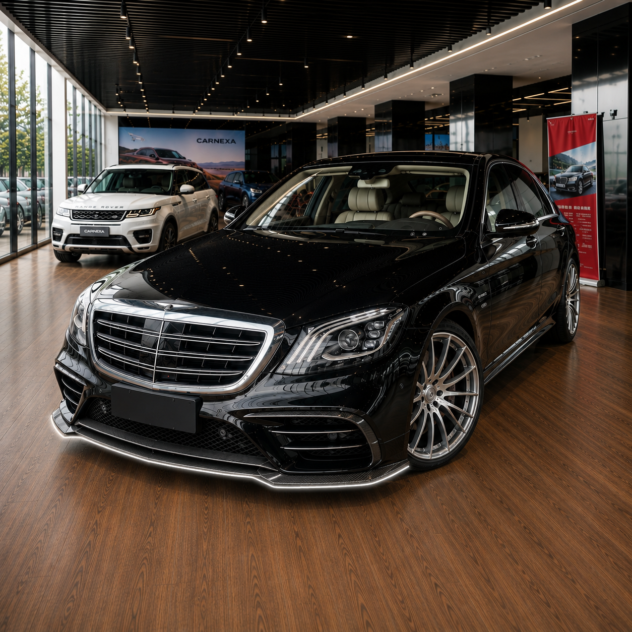 Mercedes Carbon Fiber JSL Style Front Splitter for W222 S-Class