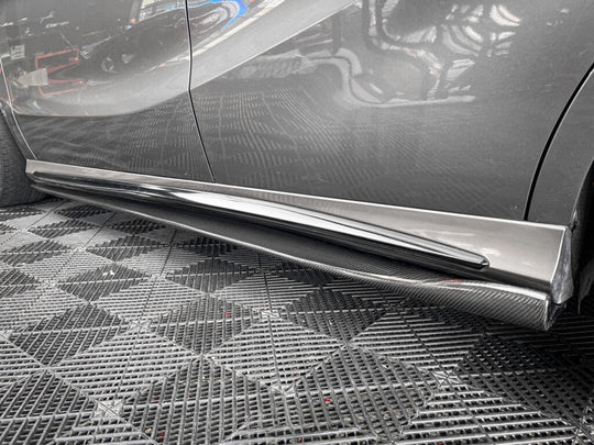 Mercedes Carbon Fiber Revozport Style Side Skirts for W176 & W117