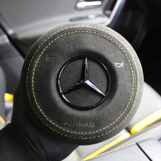 Mercedes Custom Alcantara Steering Wheel Airbag Cover