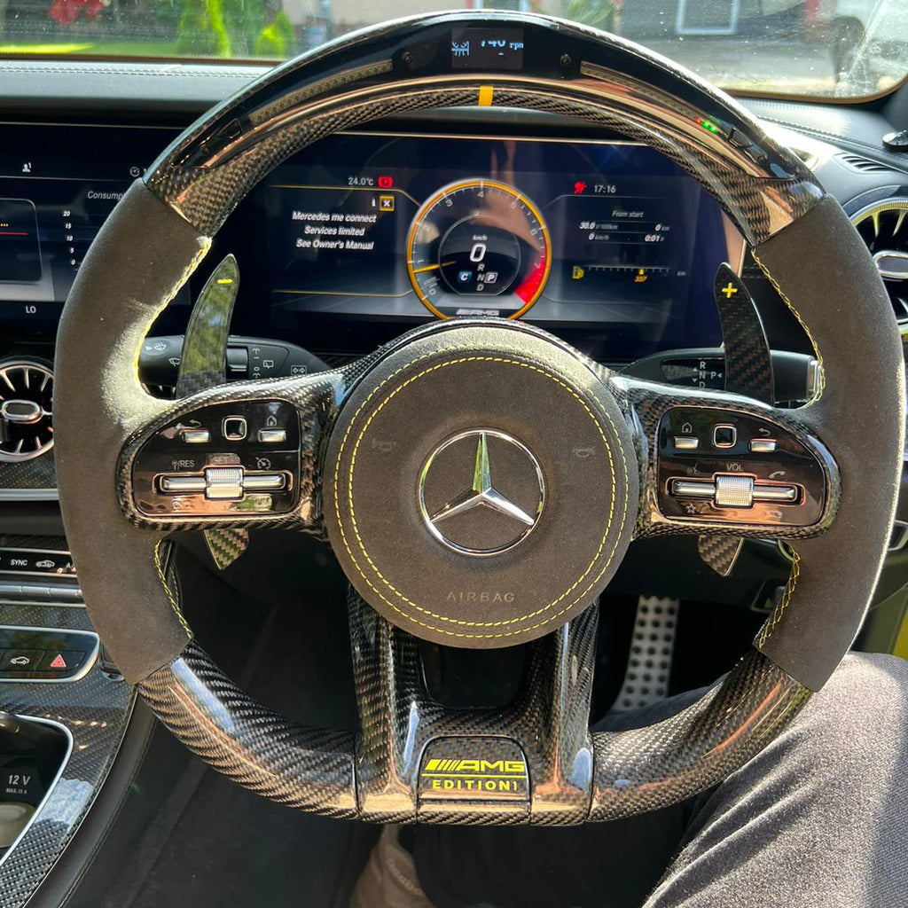 Mercedes Custom Alcantara Steering Wheel Airbag Cover Euro Empire Auto