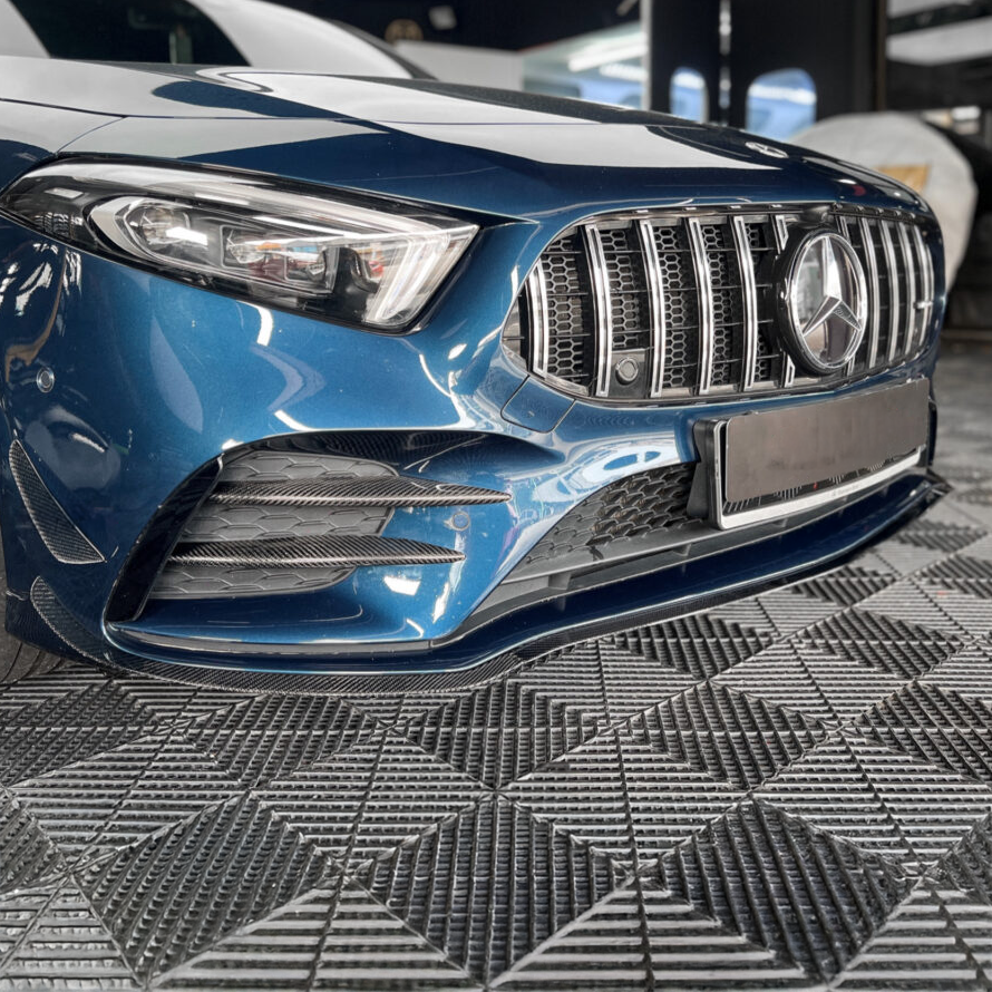 Mercedes Carbon Fiber OEM Style Front Splitter & Canards for W177 A Class PFL