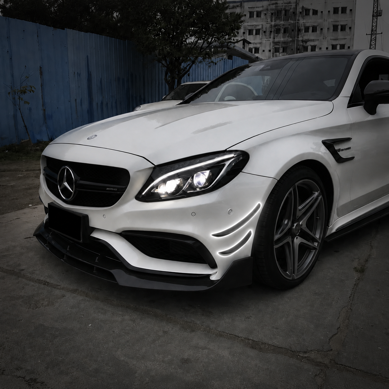 Mercedes Carbon Fiber JSL Style Front Canards for W205 C63/S PFL