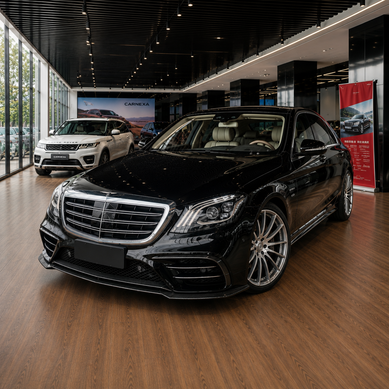 Mercedes Carbon Fiber JSL Style Front Splitter for W222 S-Class