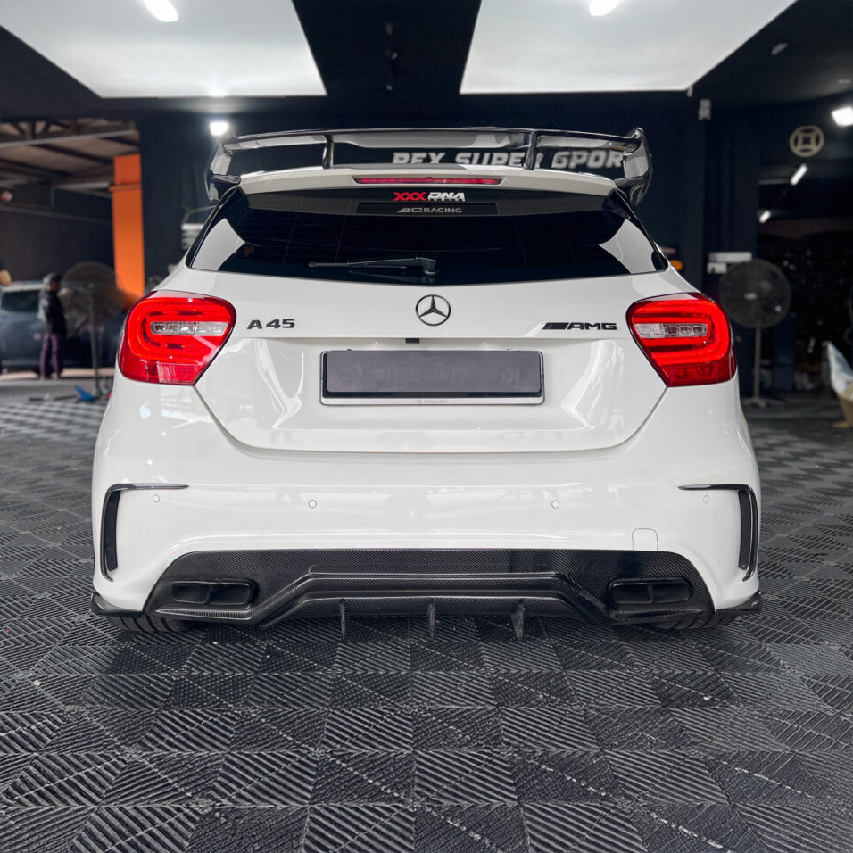 Mercedes Carbon Fiber Rear Bumper Trim for W176 A Class