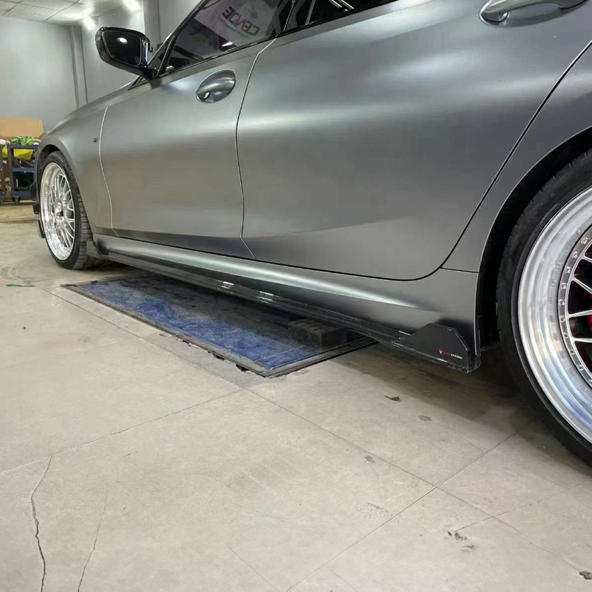 BMW TAKD V2 Pre-Preg Carbon Fiber Side Skirts for 3 Series G20