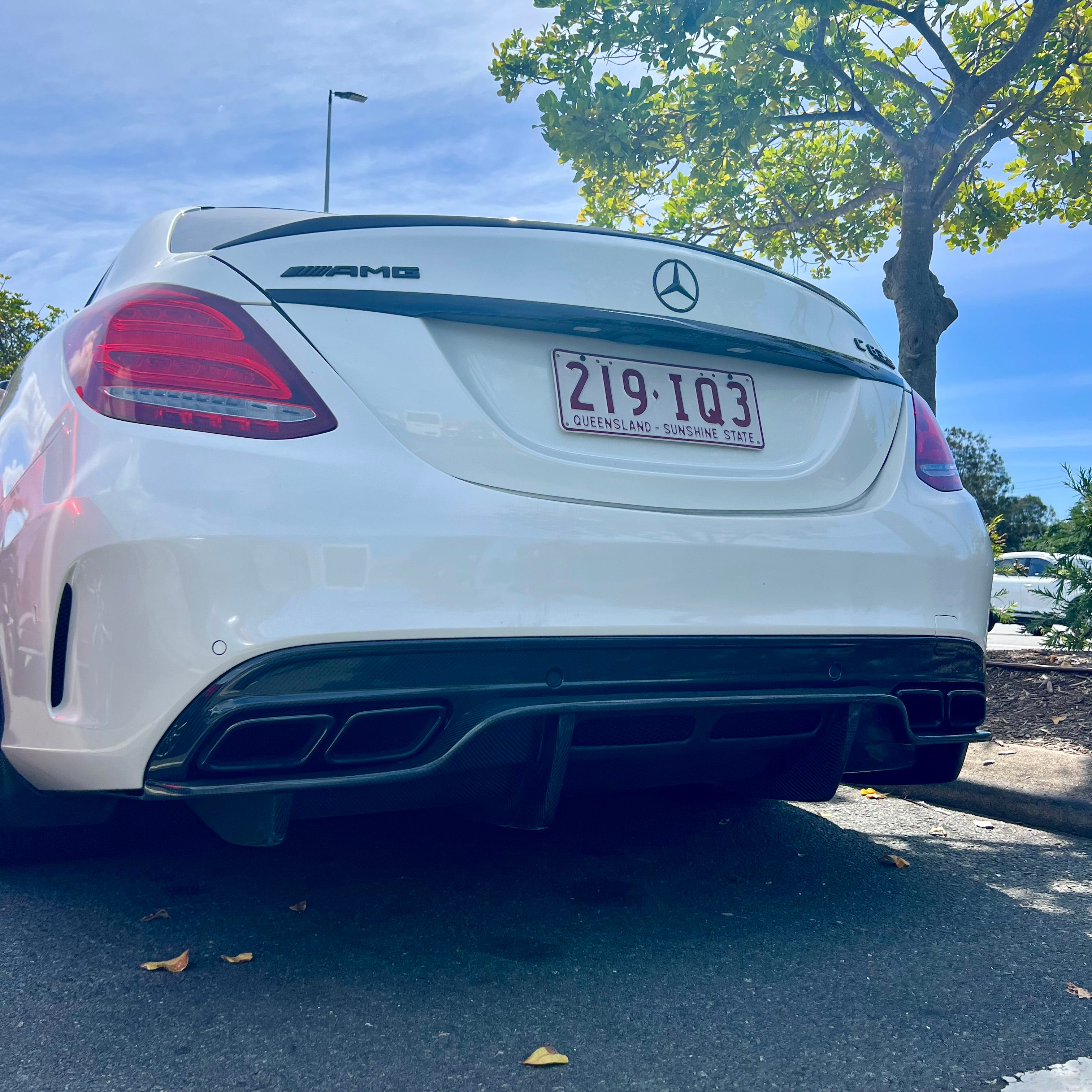 Mercedes Carbon Fiber PSM Style Rear Diffuser for W205 C63/S