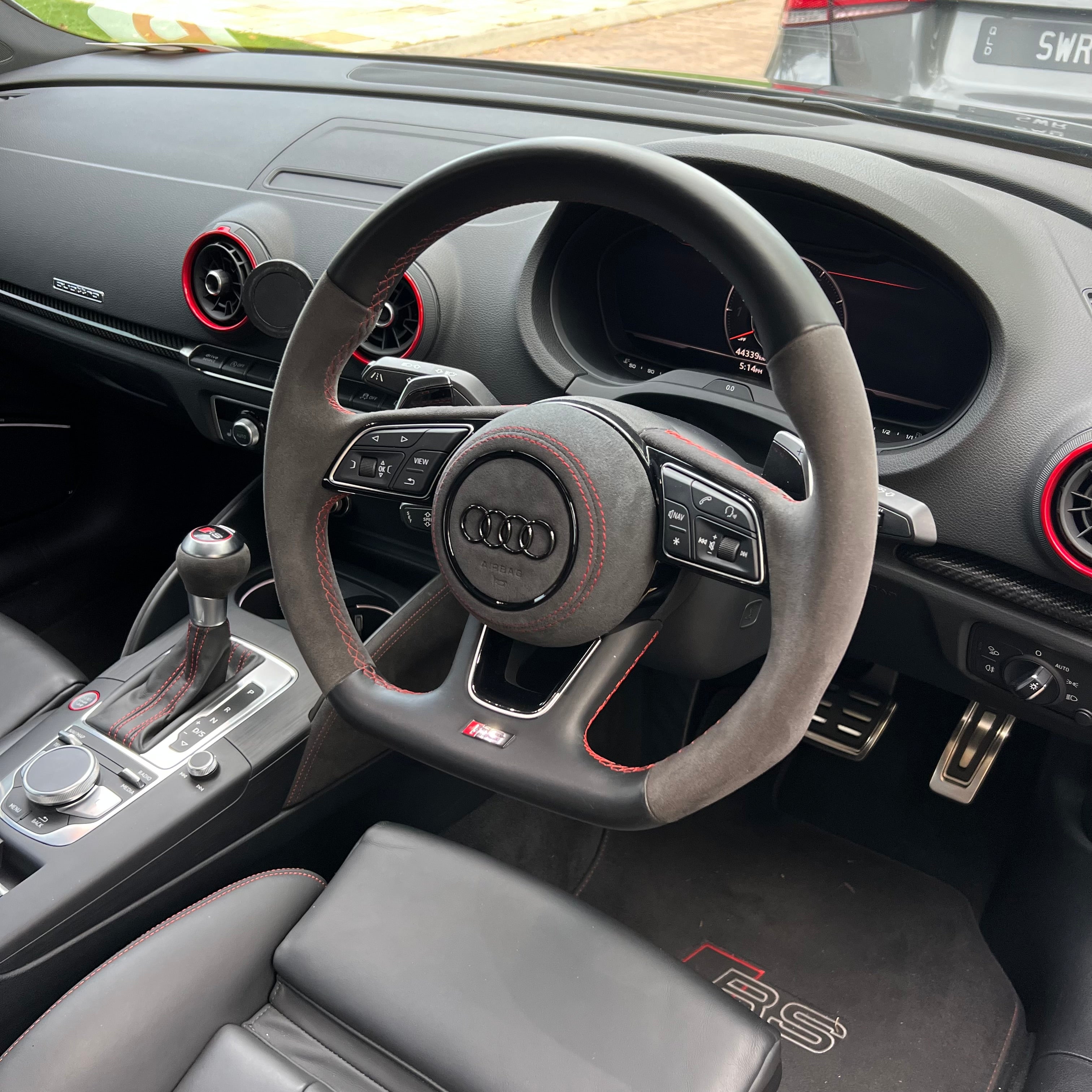 Audi Custom Alcantara Steering Wheel Airbag Cover