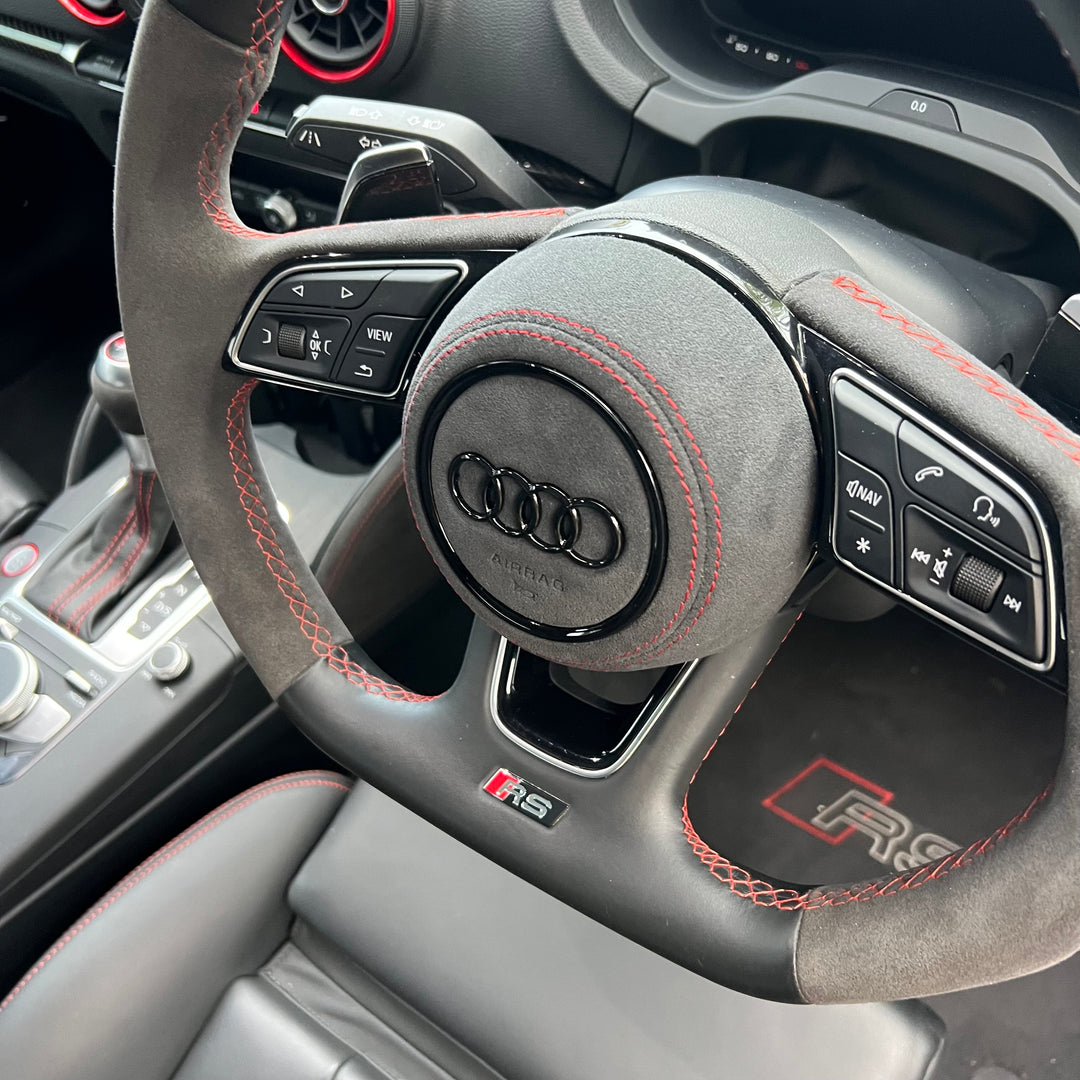 Audi Custom Alcantara Steering Wheel Airbag Cover