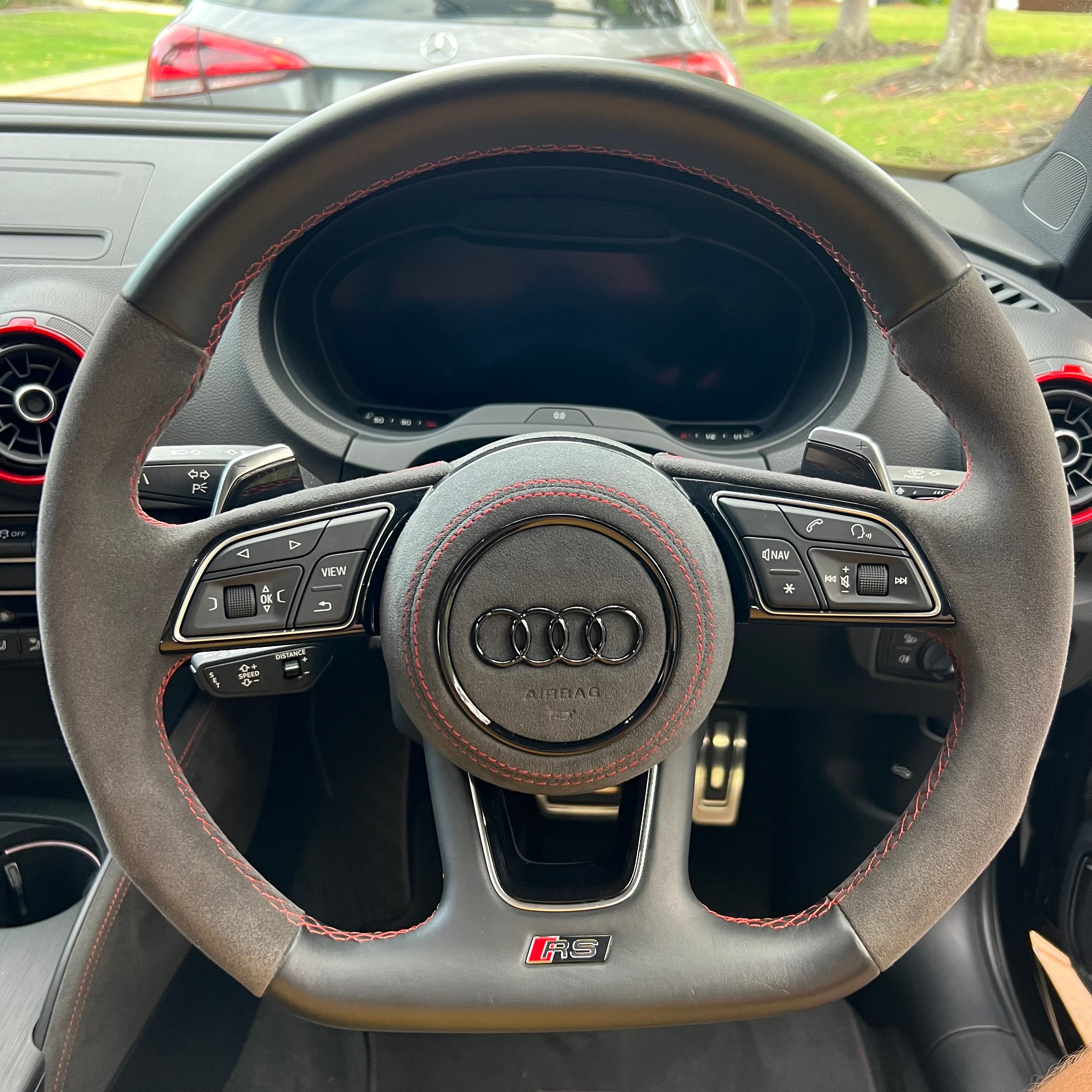 Audi Custom Alcantara Steering Wheel Airbag Cover