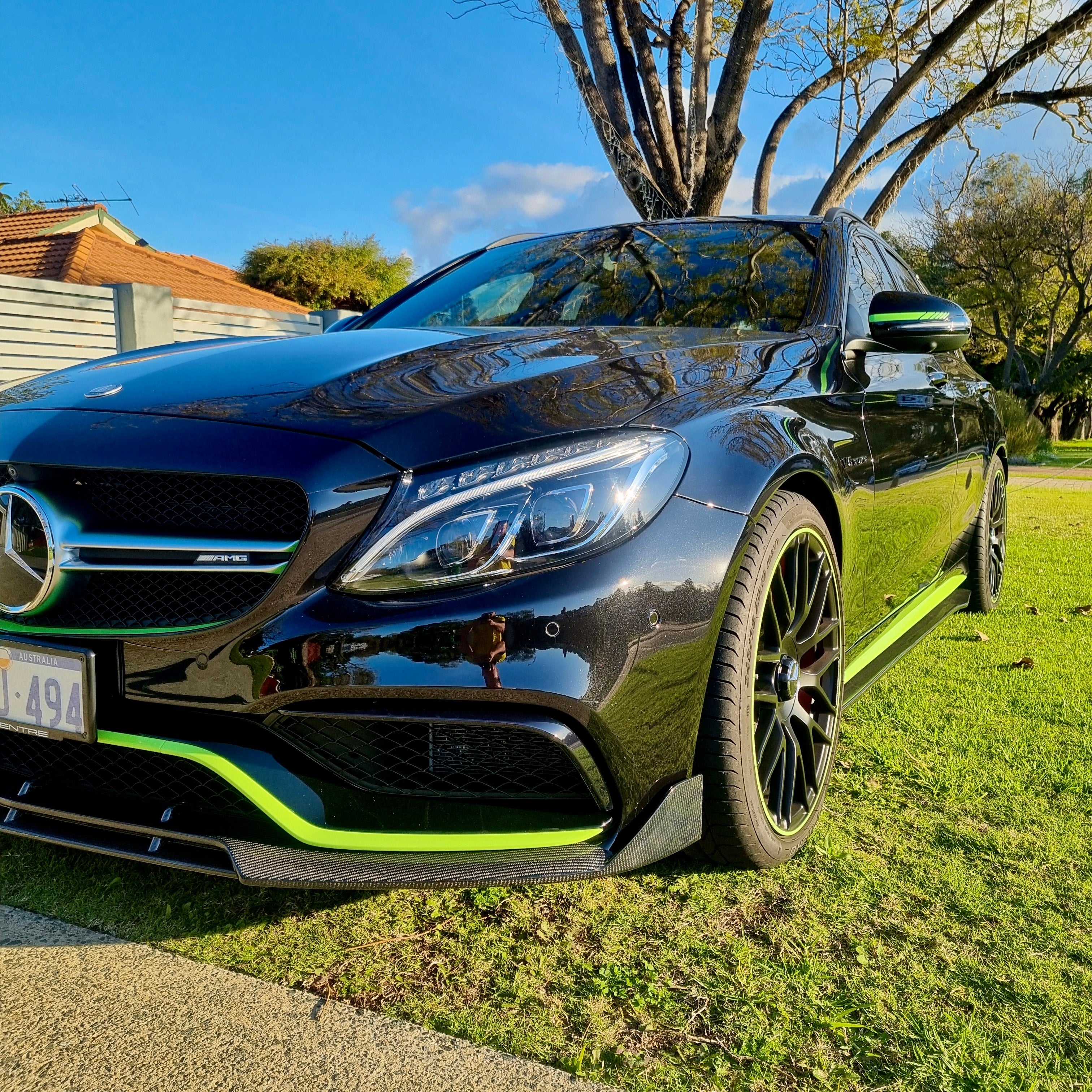 Mercedes Carbon Fiber Brabus Style Front Splitter for W205 C63 PFL