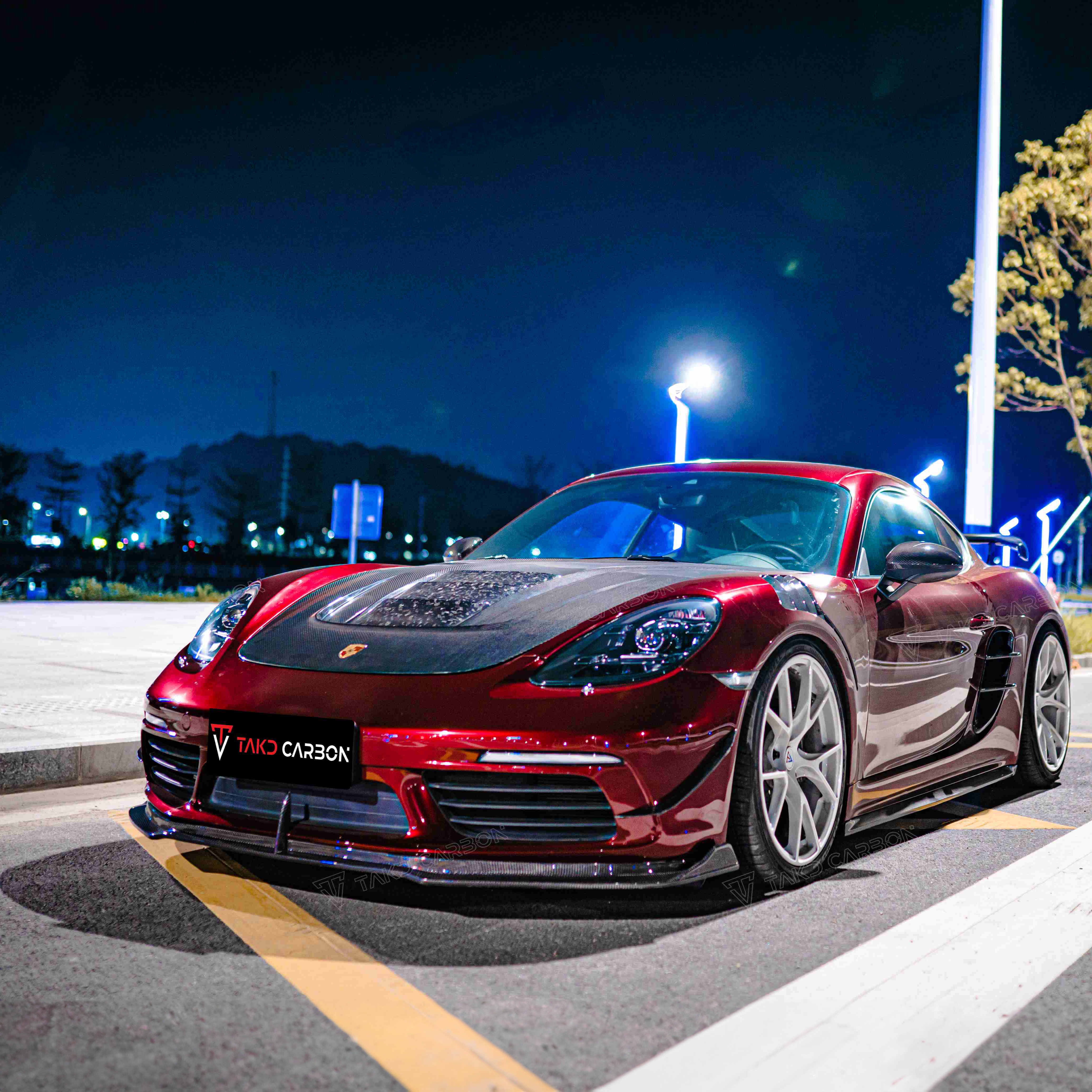 Porsche TAKD V1 Pre-Preg Carbon Fiber Hood for 718 Cayman & Boxter