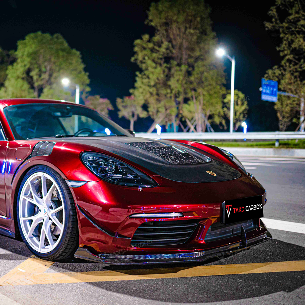 Porsche TAKD V1 Dry Carbon Fiber Hood for 718 Cayman & Boxter